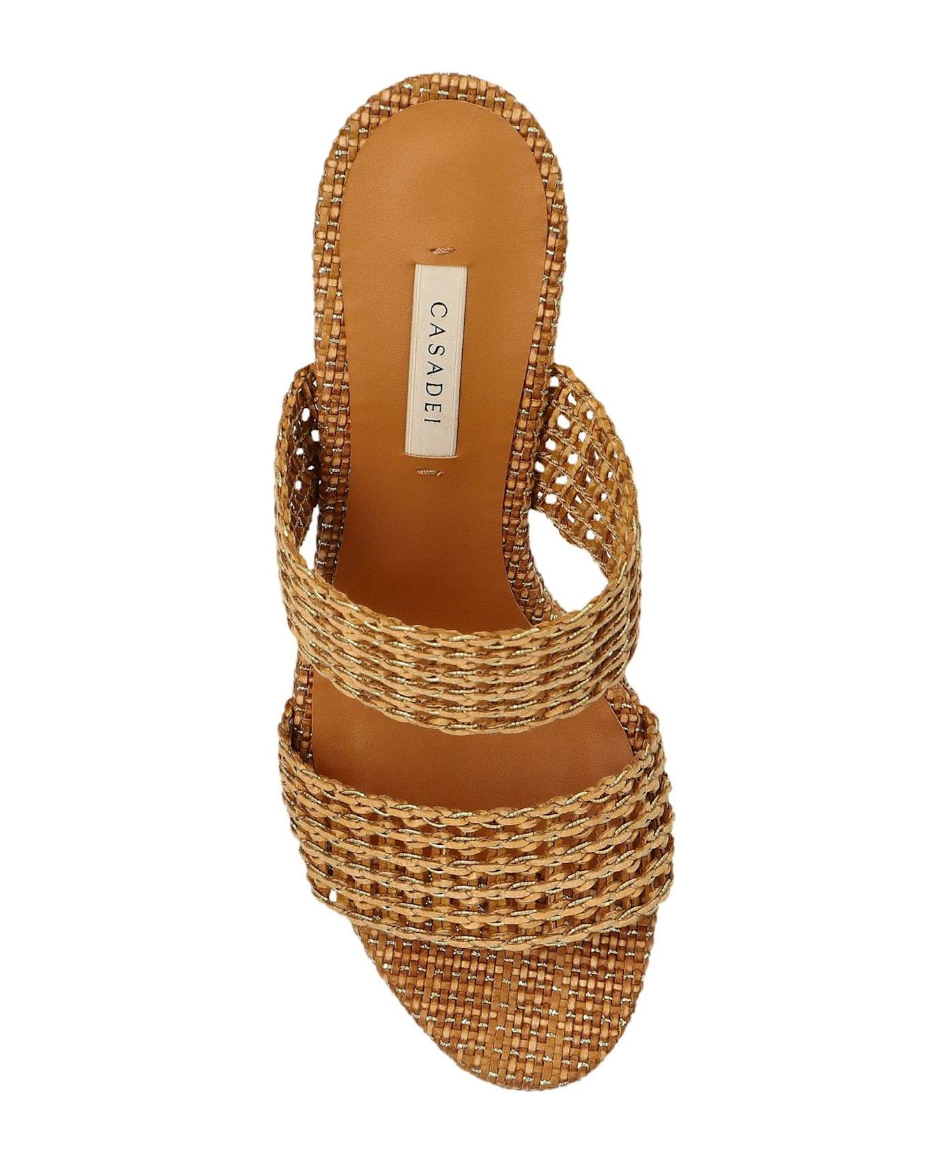 Casadei Goldeneye Isa Platform Sandals - Natur