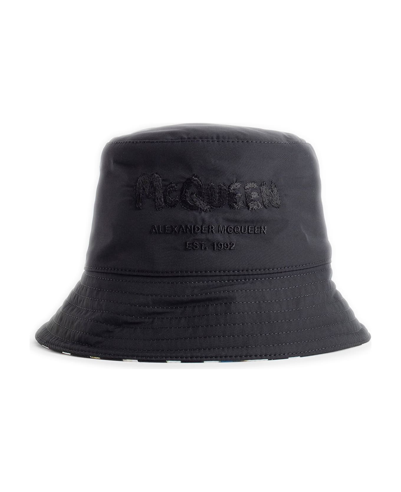 Alexander McQueen Hat Watercolorlogo - Black Multi