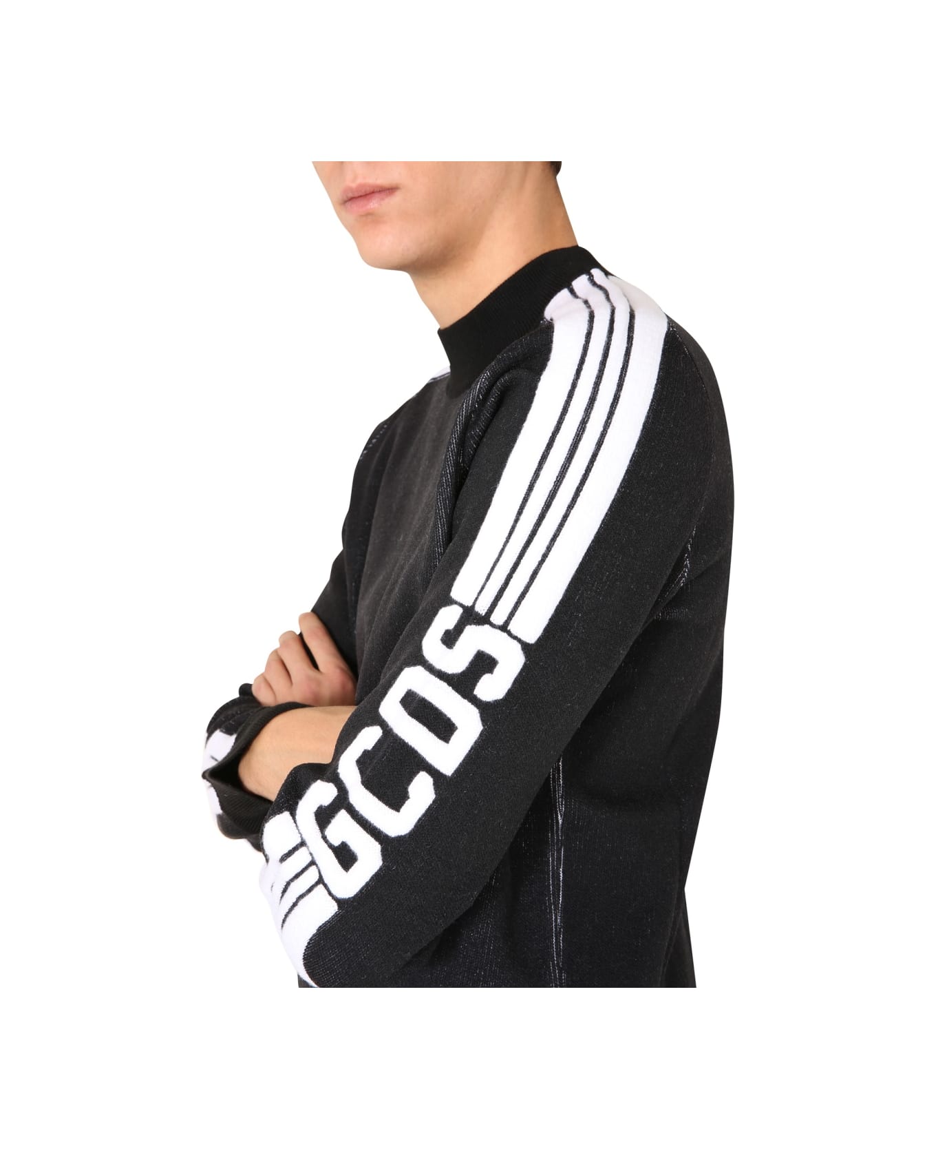 GCDS Fitted Sweater - BLACK