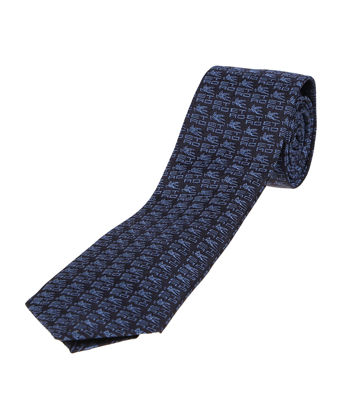 Etro Jacquard Tie - Blu