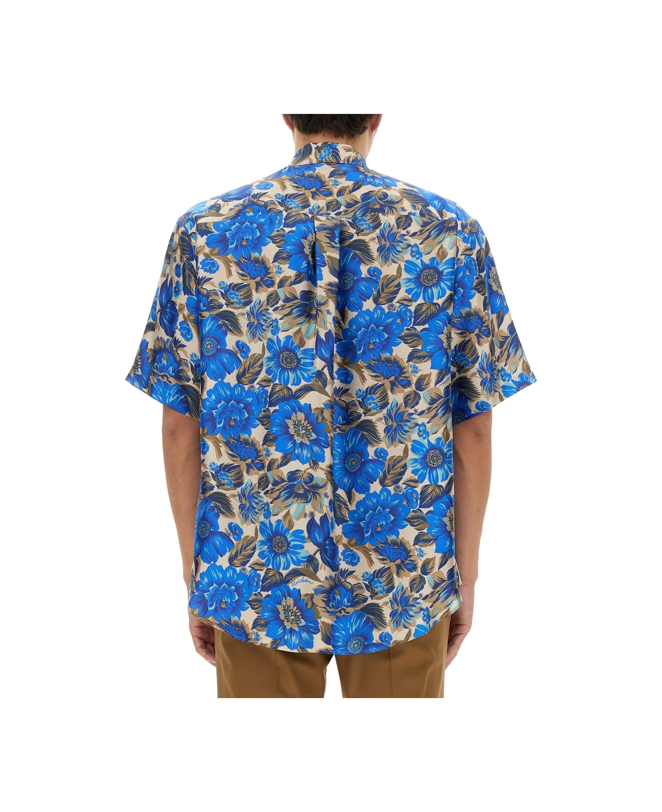 Moschino Blue Flowers Allover Print Shirt - MULTICOLOUR シャツ
