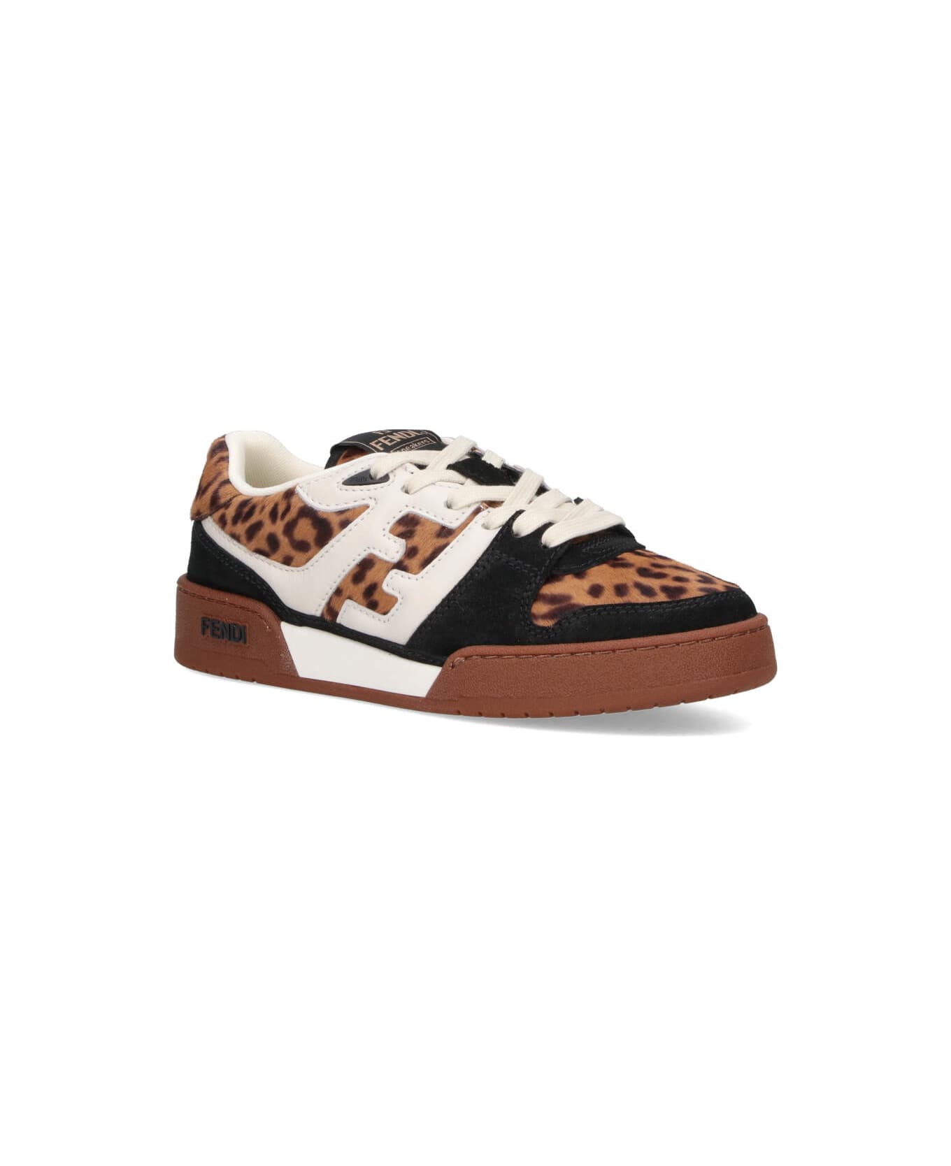 Fendi 
match
 Low-top Sneakers - BROWN