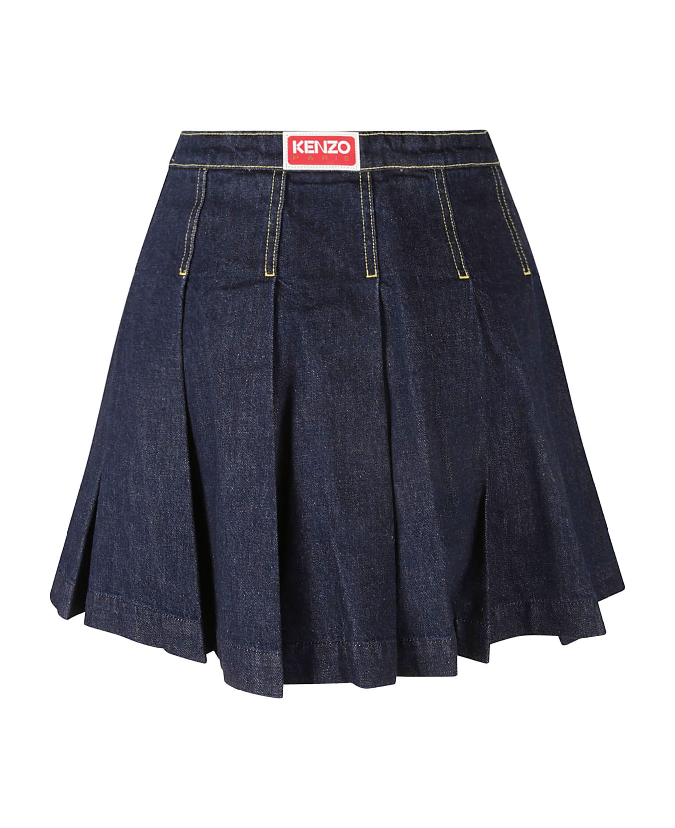 Kenzo Solid Fit & Flare Skirt - Rinse Blue スカート