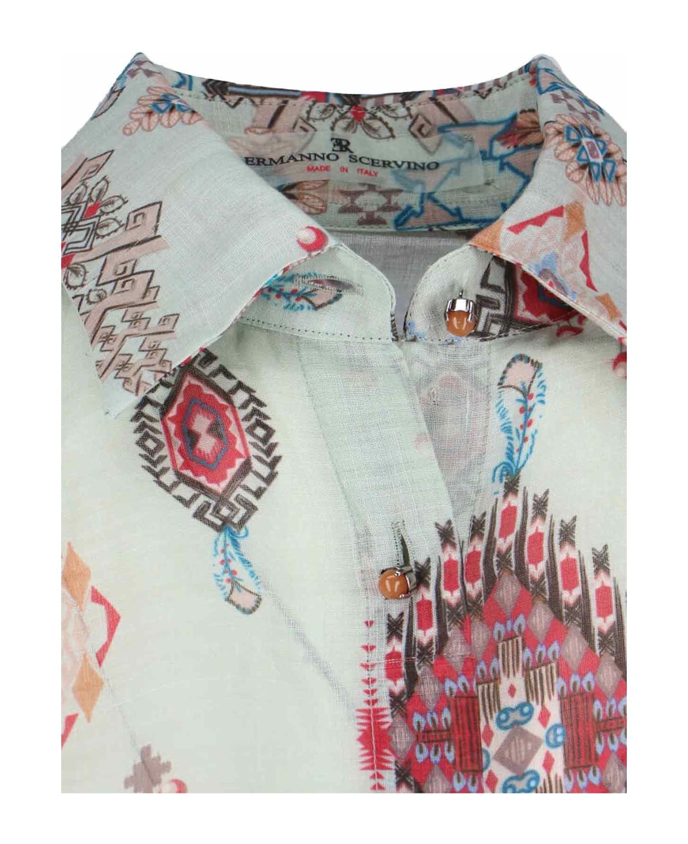 Ermanno Scervino Geometric Pattern Shirt - Green