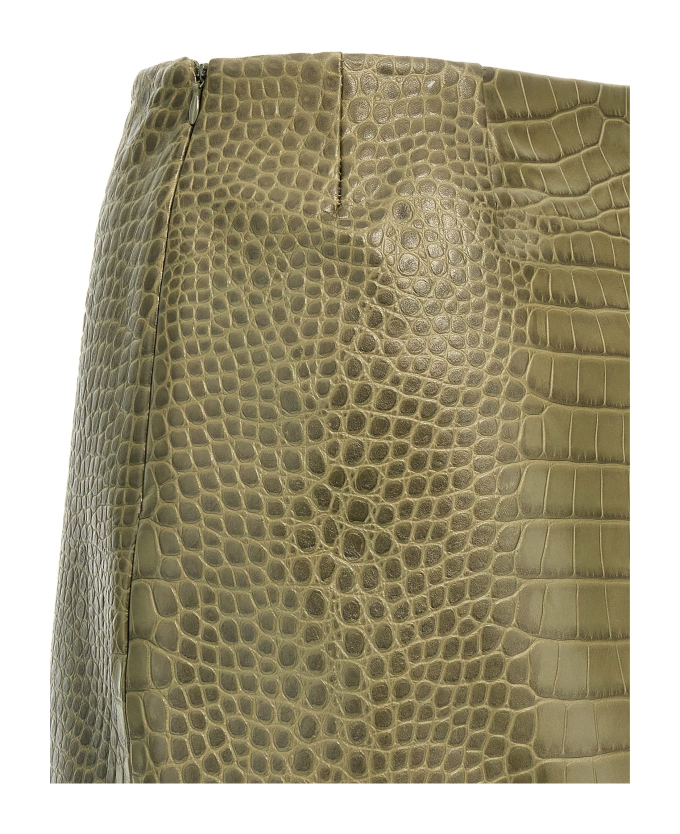 Ermanno Scervino Crocodile Print Skirt - Green