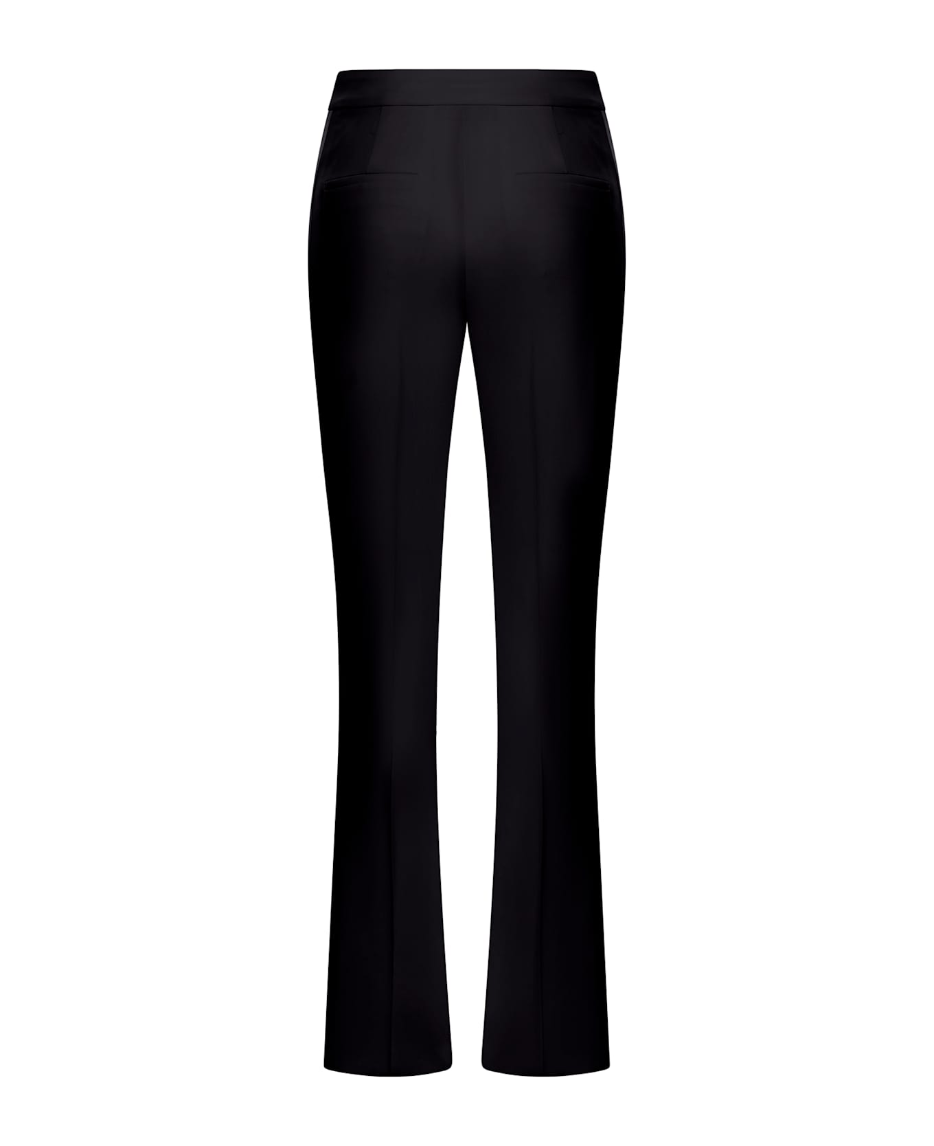 Max Mara Pianoforte Slim Trousers With Side Band - Nero