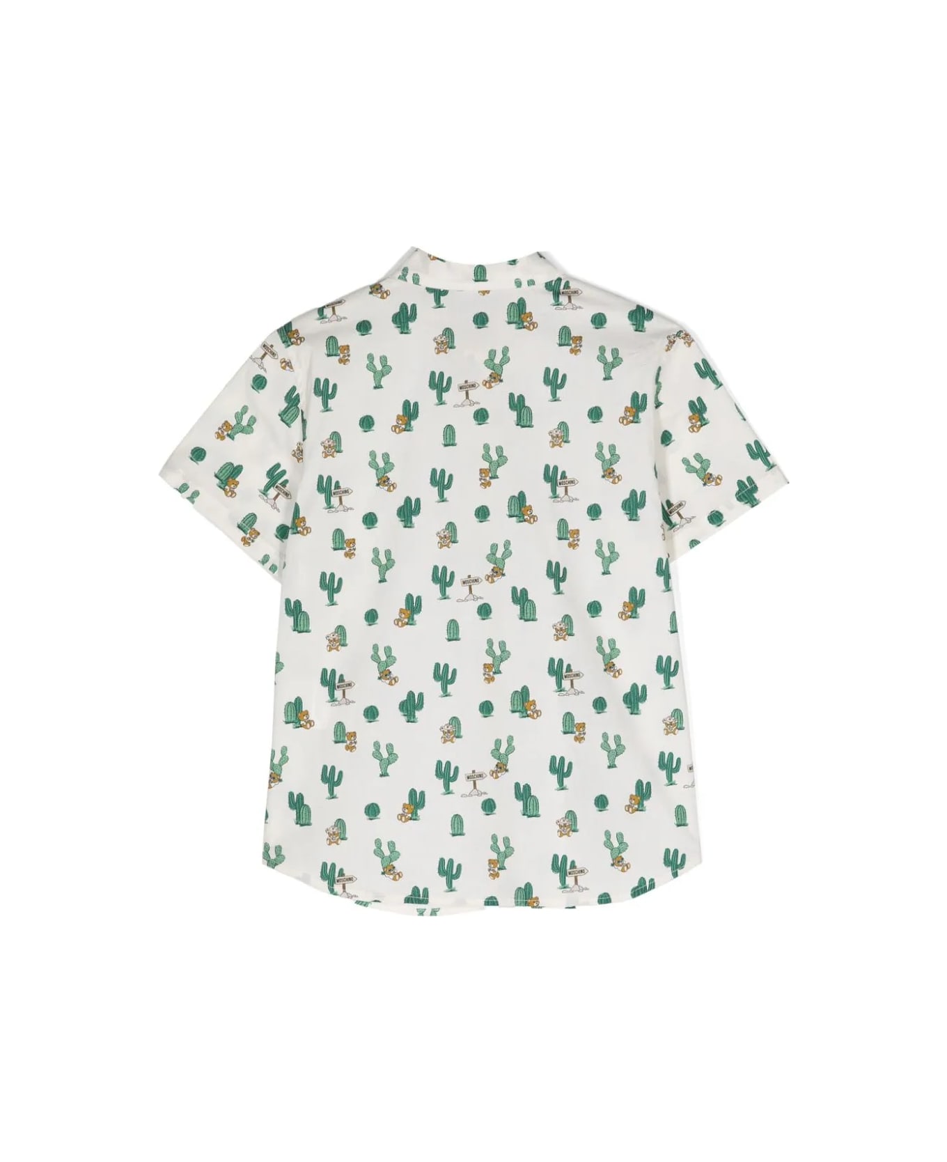 Moschino Camicia Con Stampa Cactus - Crema