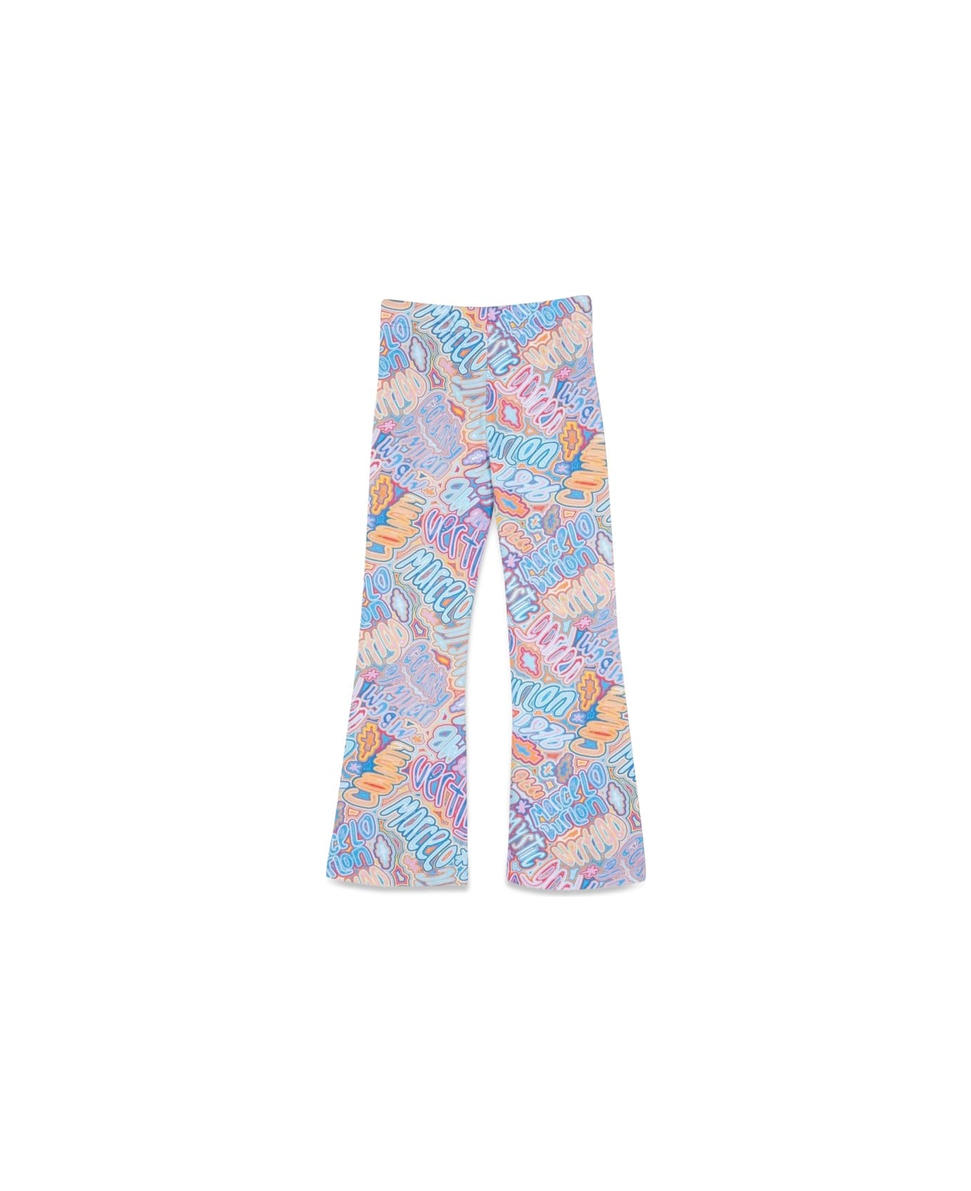 Marcelo Burlon Flare Split Cuffs Trousers - MULTICOLOUR