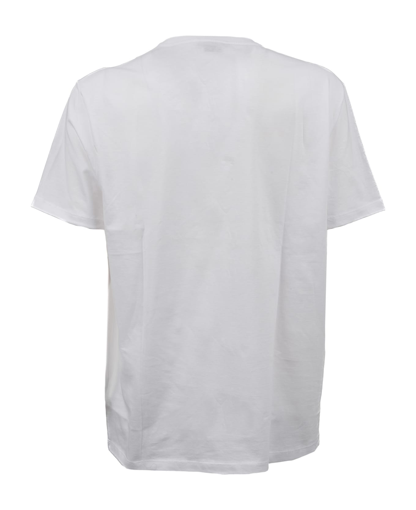 Versace Logo Print T-Shirt - WHITE/MULTICOLOR