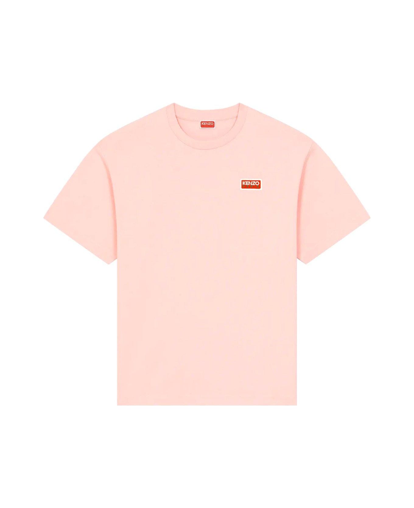 Kenzo Logo Printed Crewneck T-shirt T-Shirt - FADED PINK