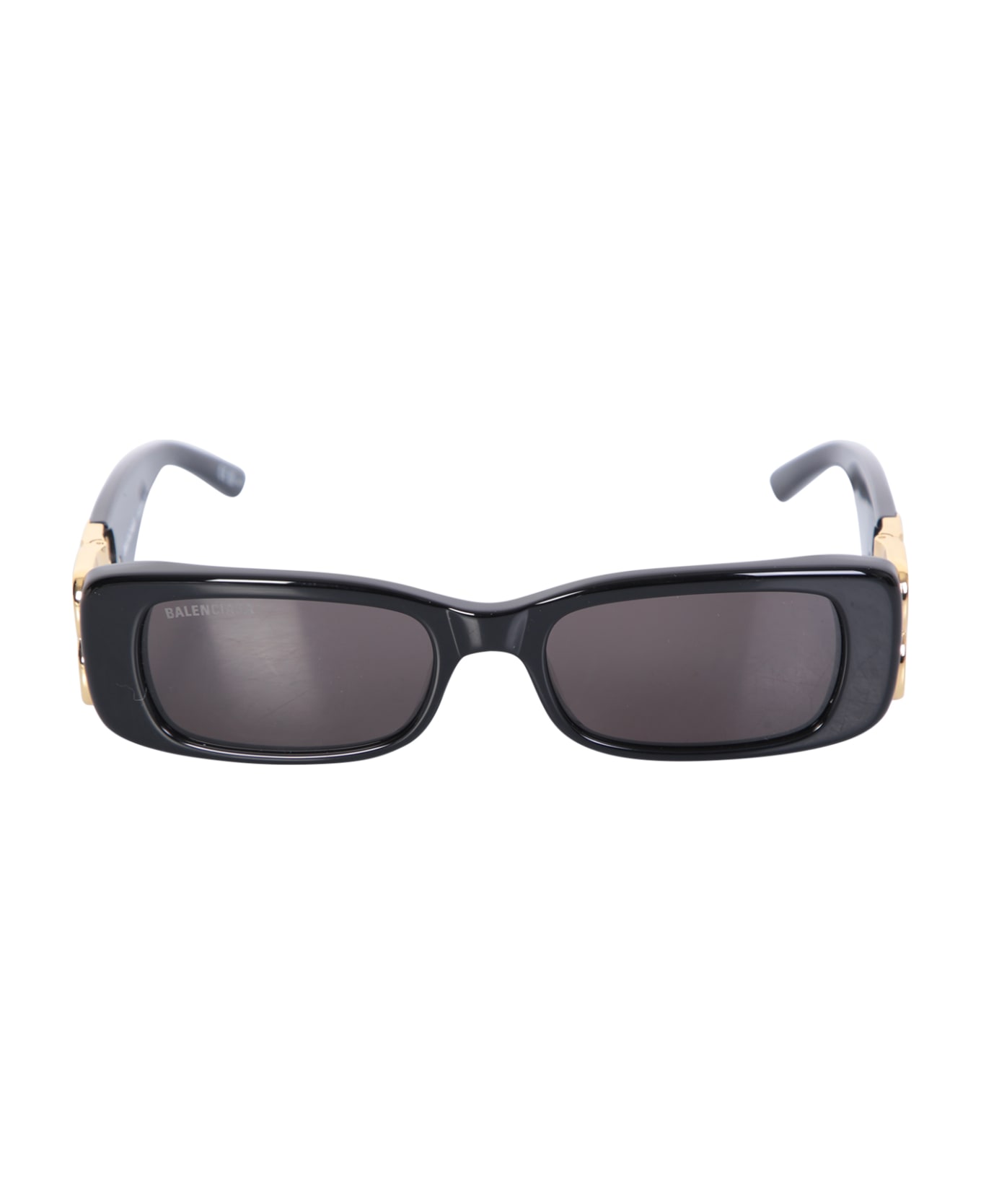 Balenciaga Dynasty Rectangle Sunglasses - BLACK