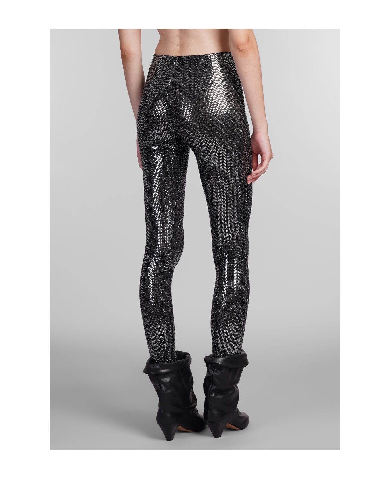 Isabel Marant Stretch Embellished Trousers - silver