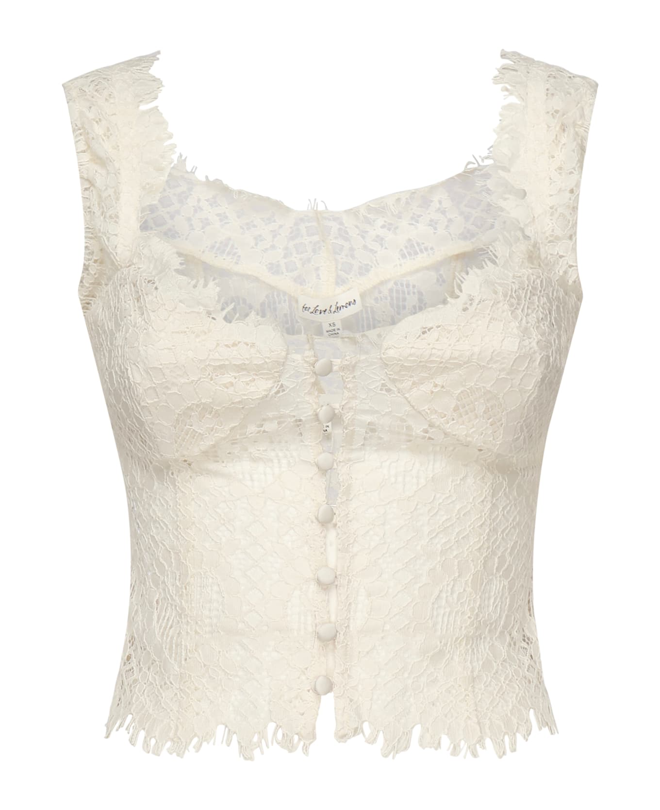 For Love 
Lemons Waverly Lace Top - White