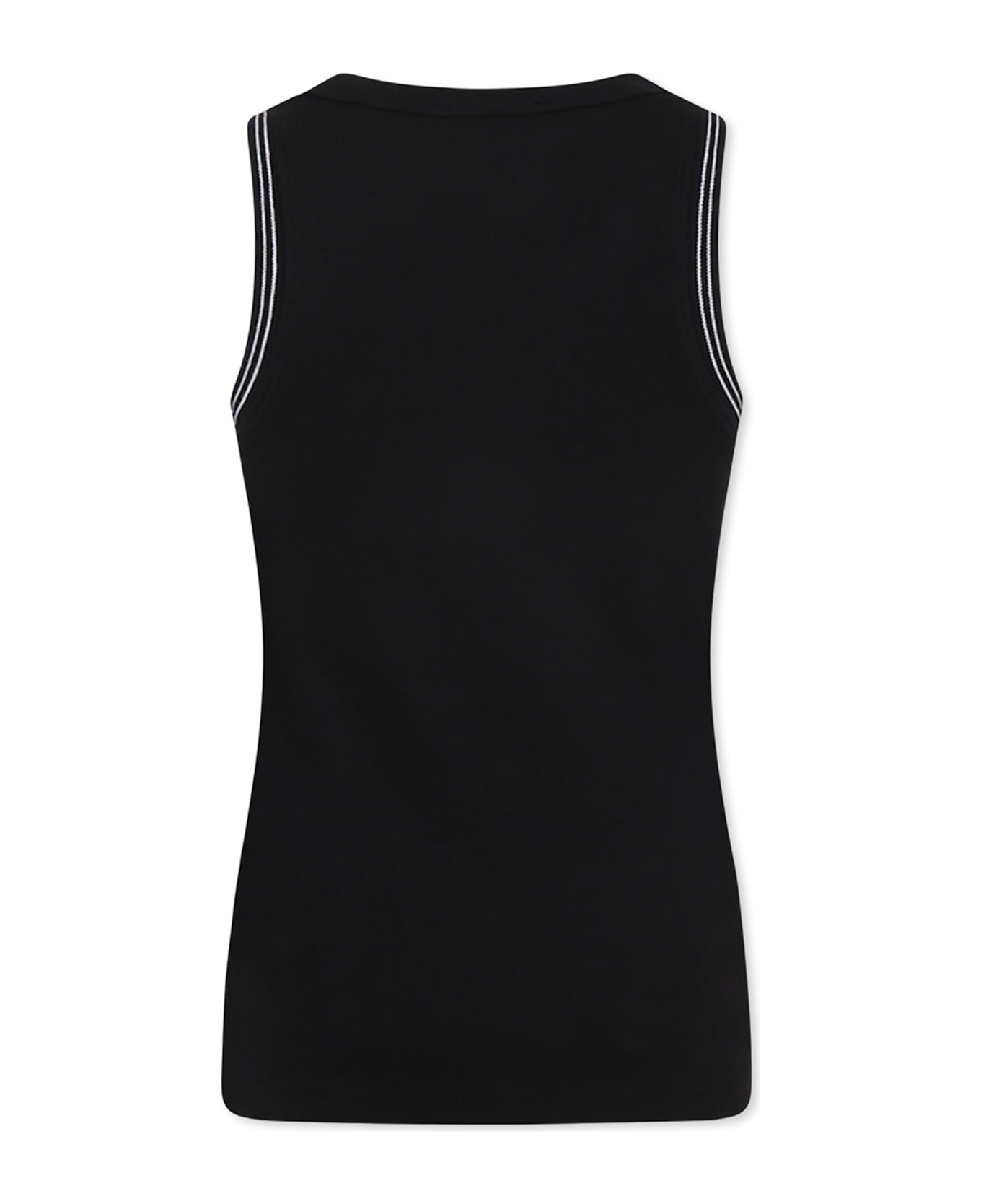 DKNY Black Tank Top For Girl With Logo. - Black