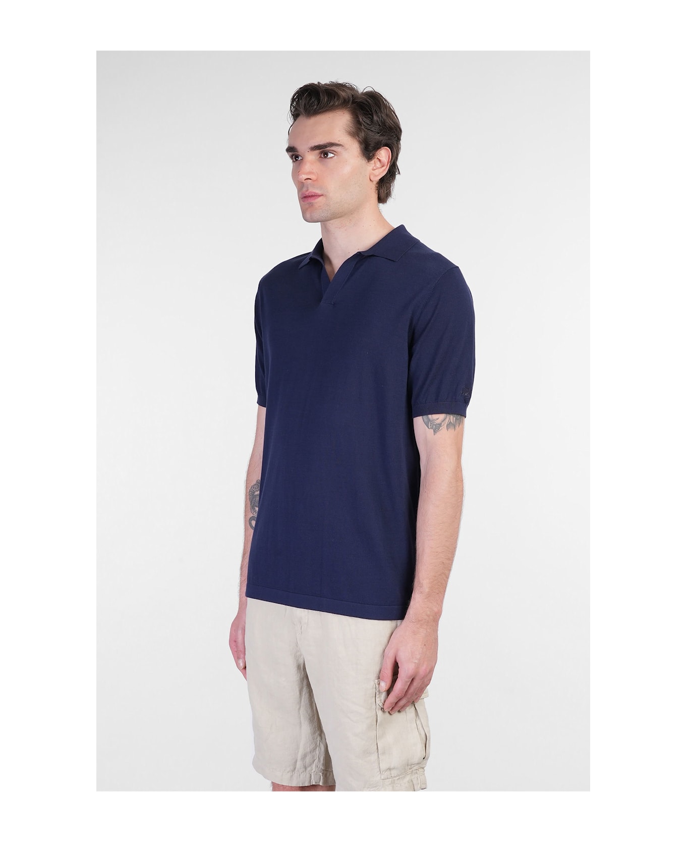 MC2 Saint Barth Solan Polo In Blue Cotton - blue