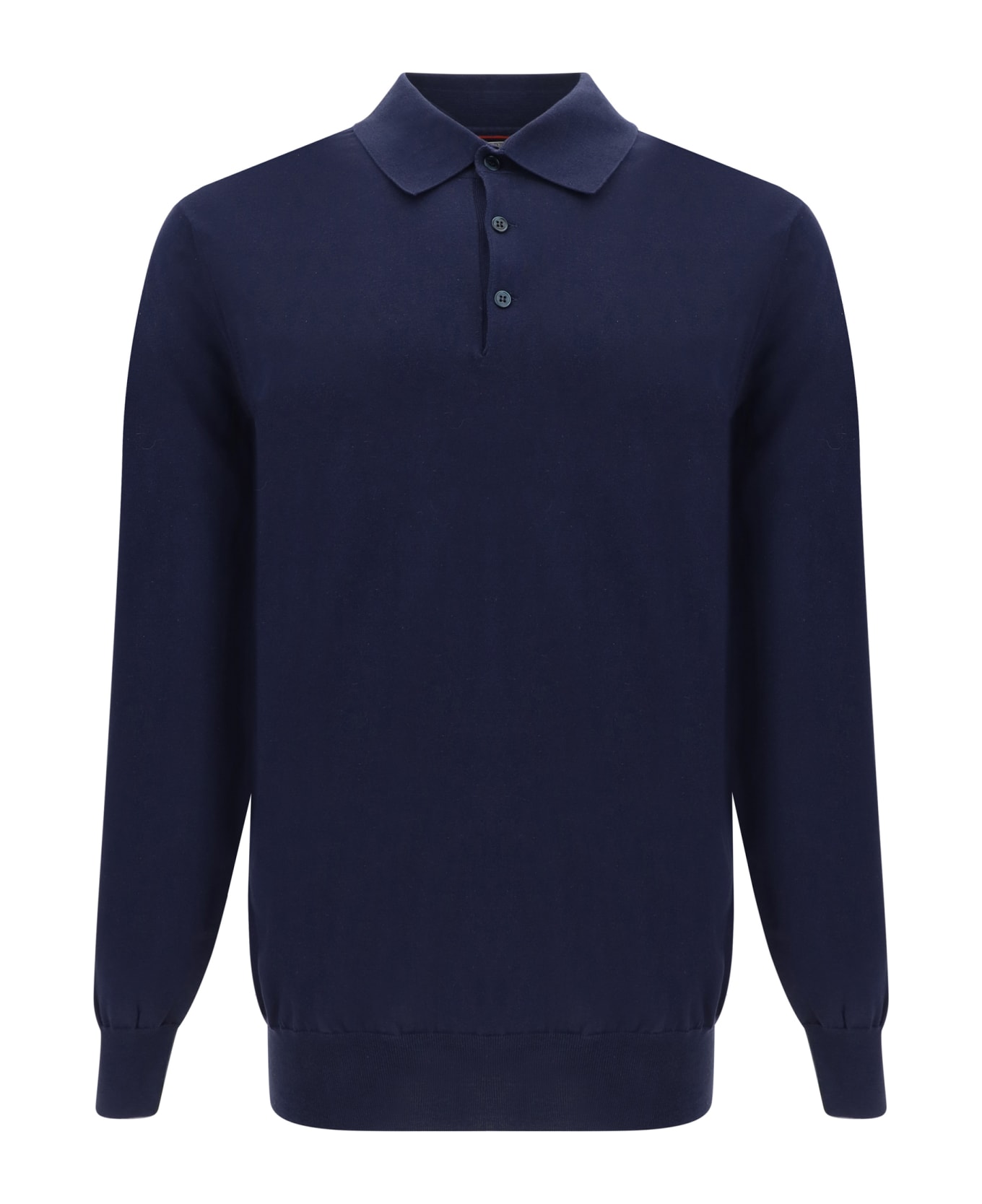 Brunello Cucinelli Long Sleeve Jersey - Navy+grigio Scuro ポロシャツ