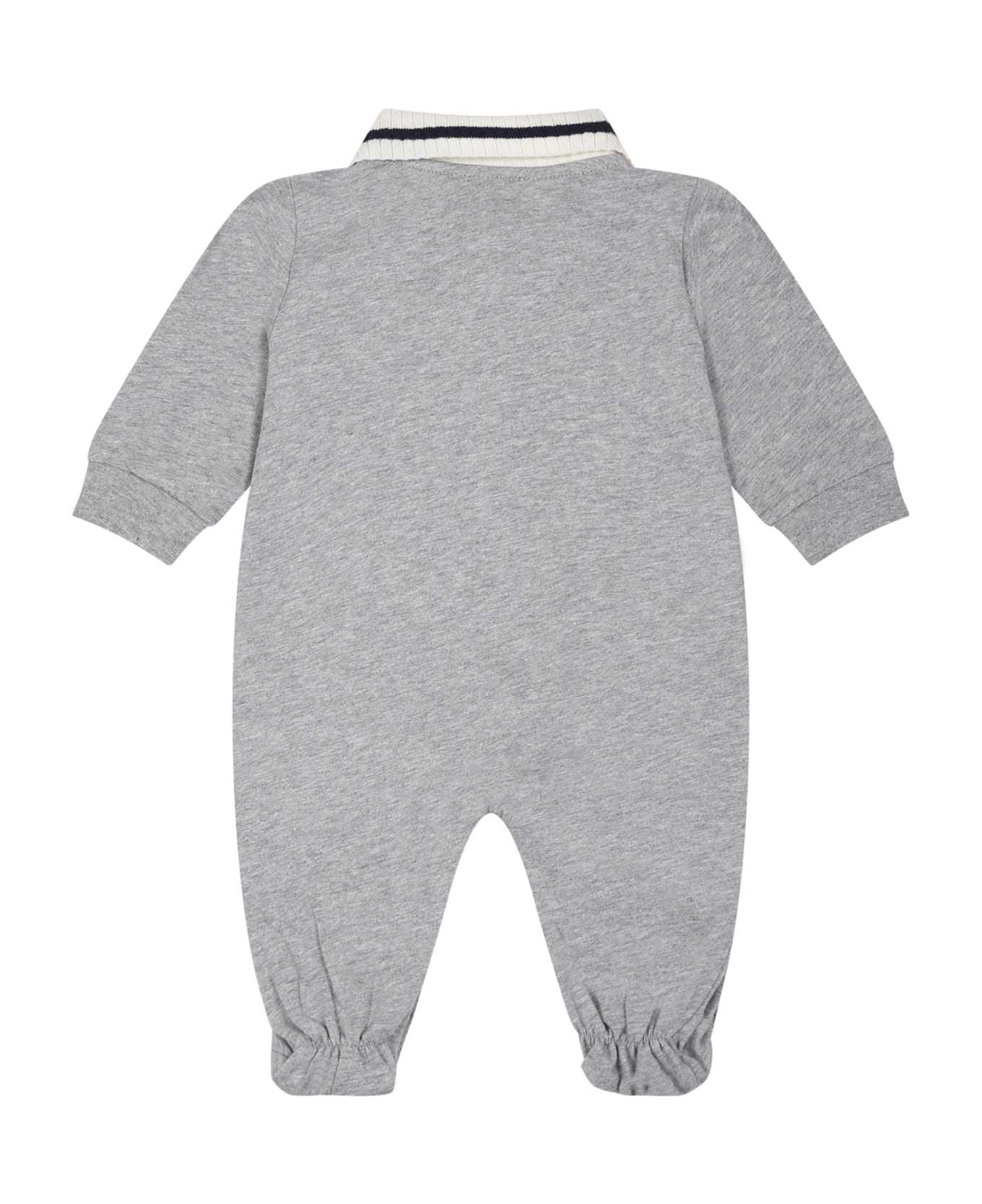 Fay Grey Set For Baby Boy With Logo - Grey