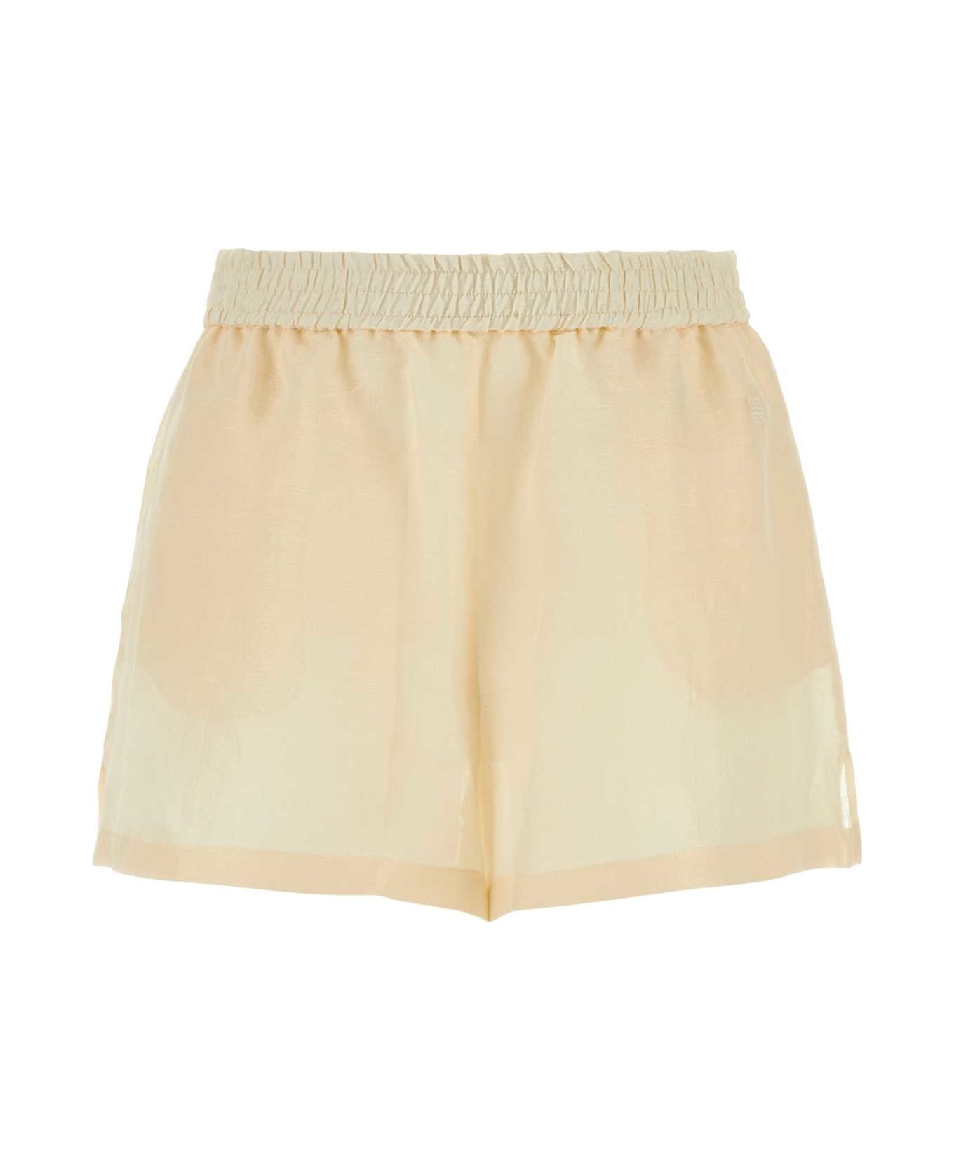 Givenchy Cream Silk Blend Shorts - IVORY