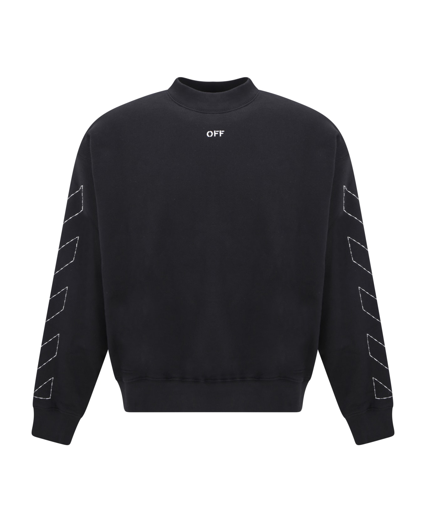 Off-White Off Stitch Skate Crewneck - Black Whit フリース