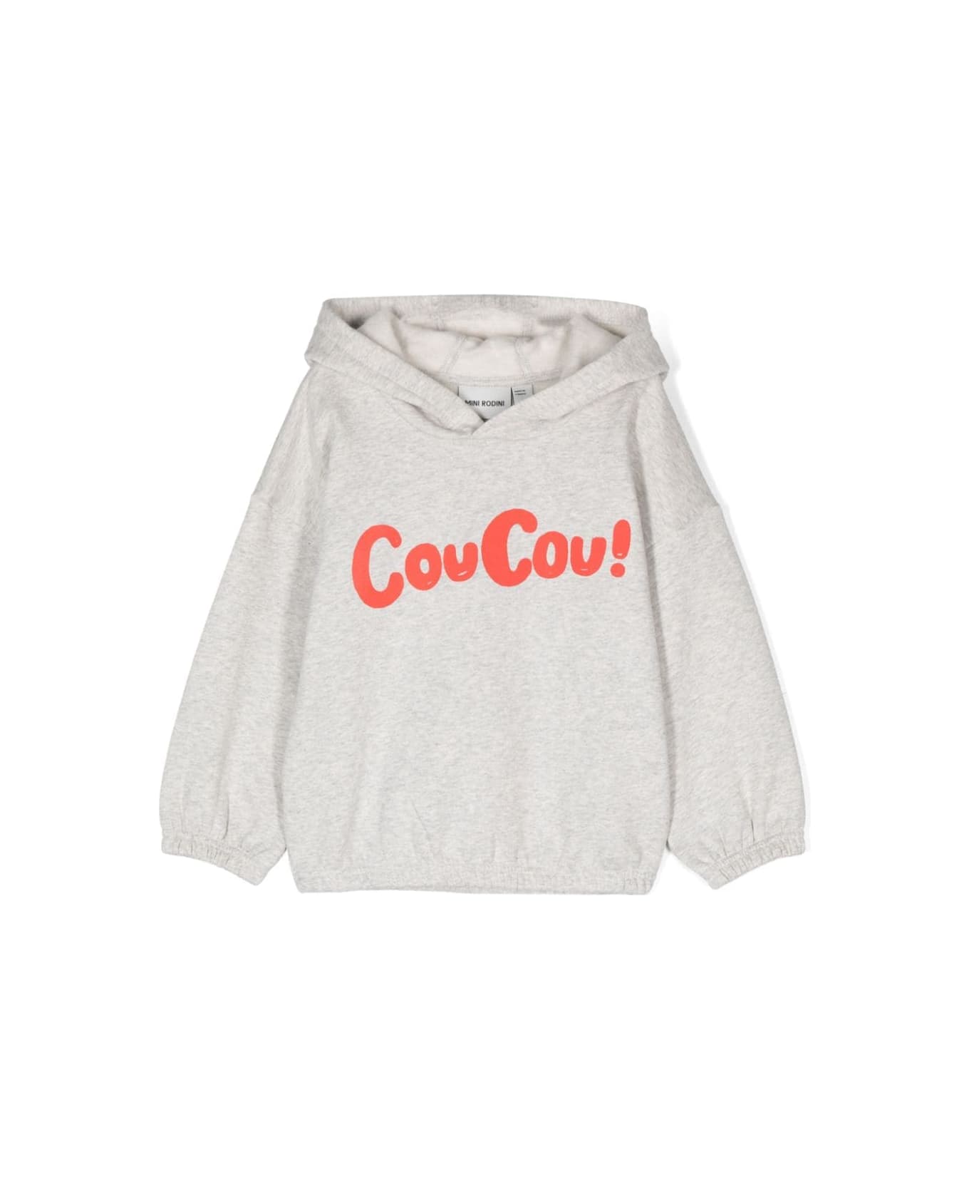 Mini Rodini 
coucou
 Grey Hoodie With Front Print In Cotton Girl - Grey