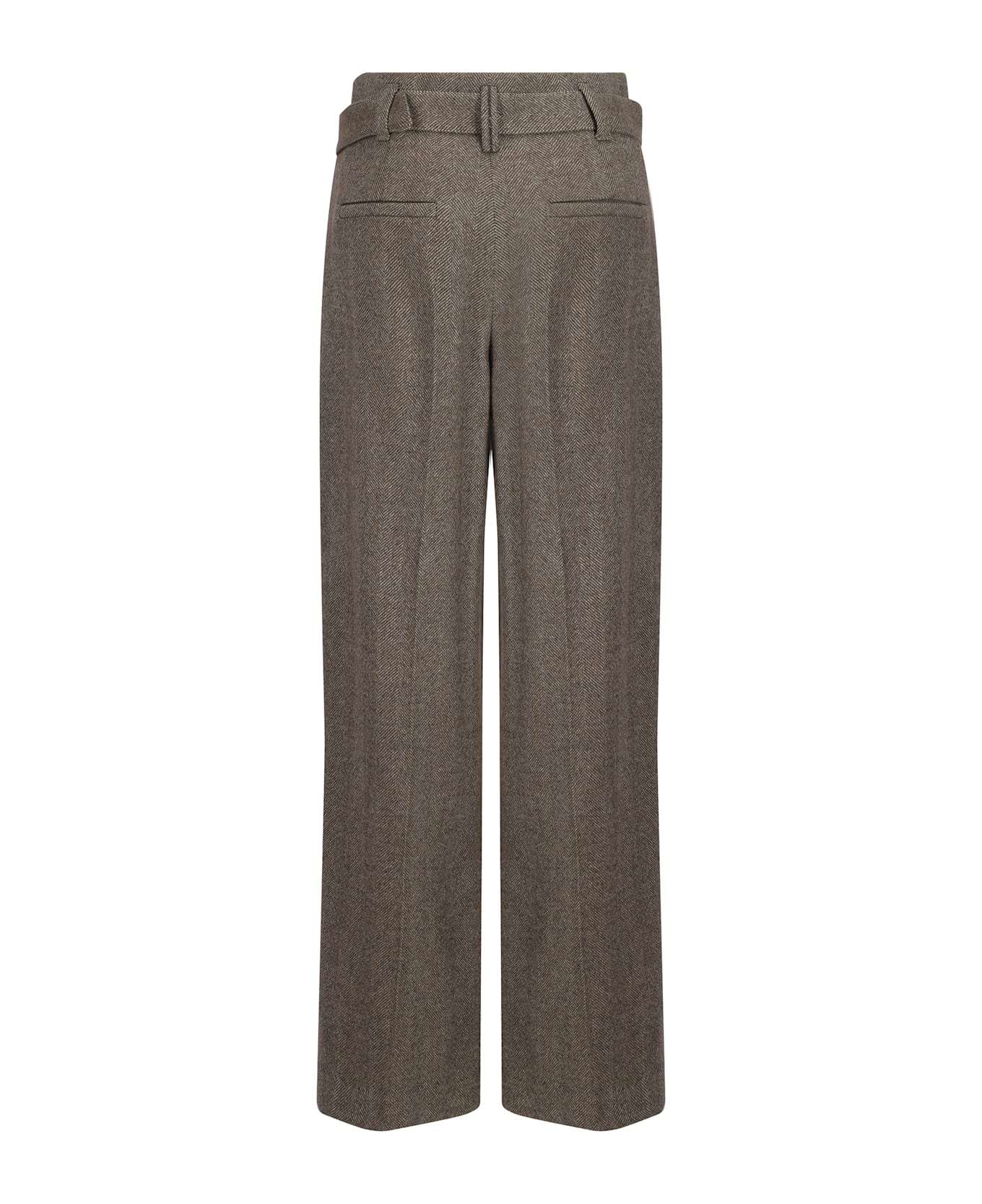 Brunello Cucinelli Chevron Pants - Brown/panama