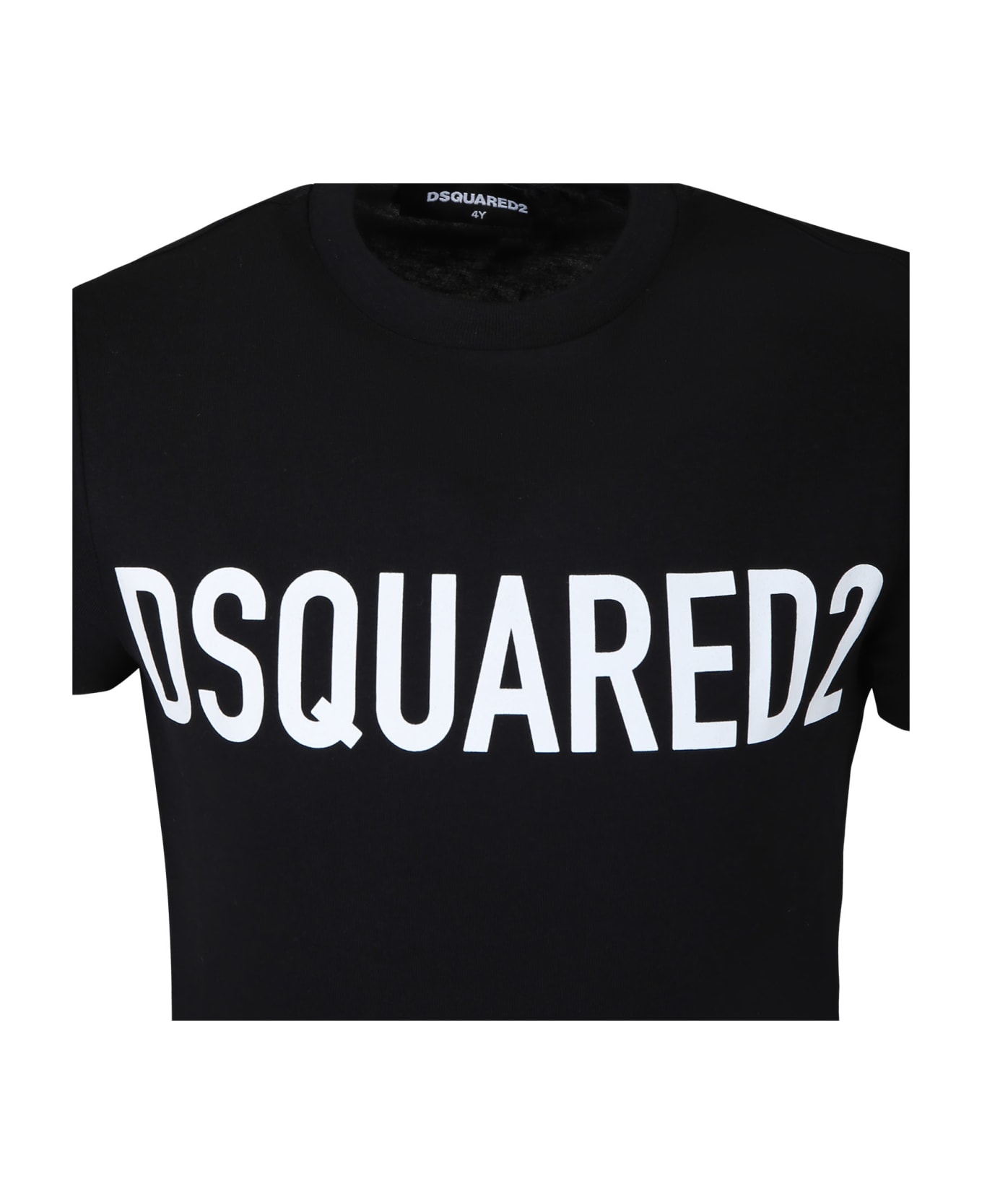 Dsquared2 Black T-shirt For Boy With Logo - Black