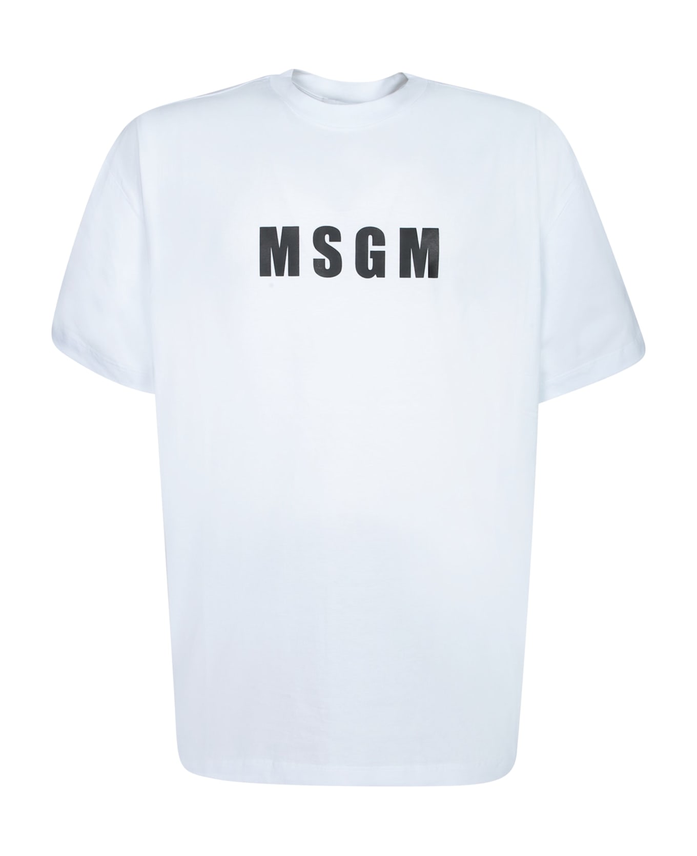 MSGM Logo-printed Crewneck T-shirt - White