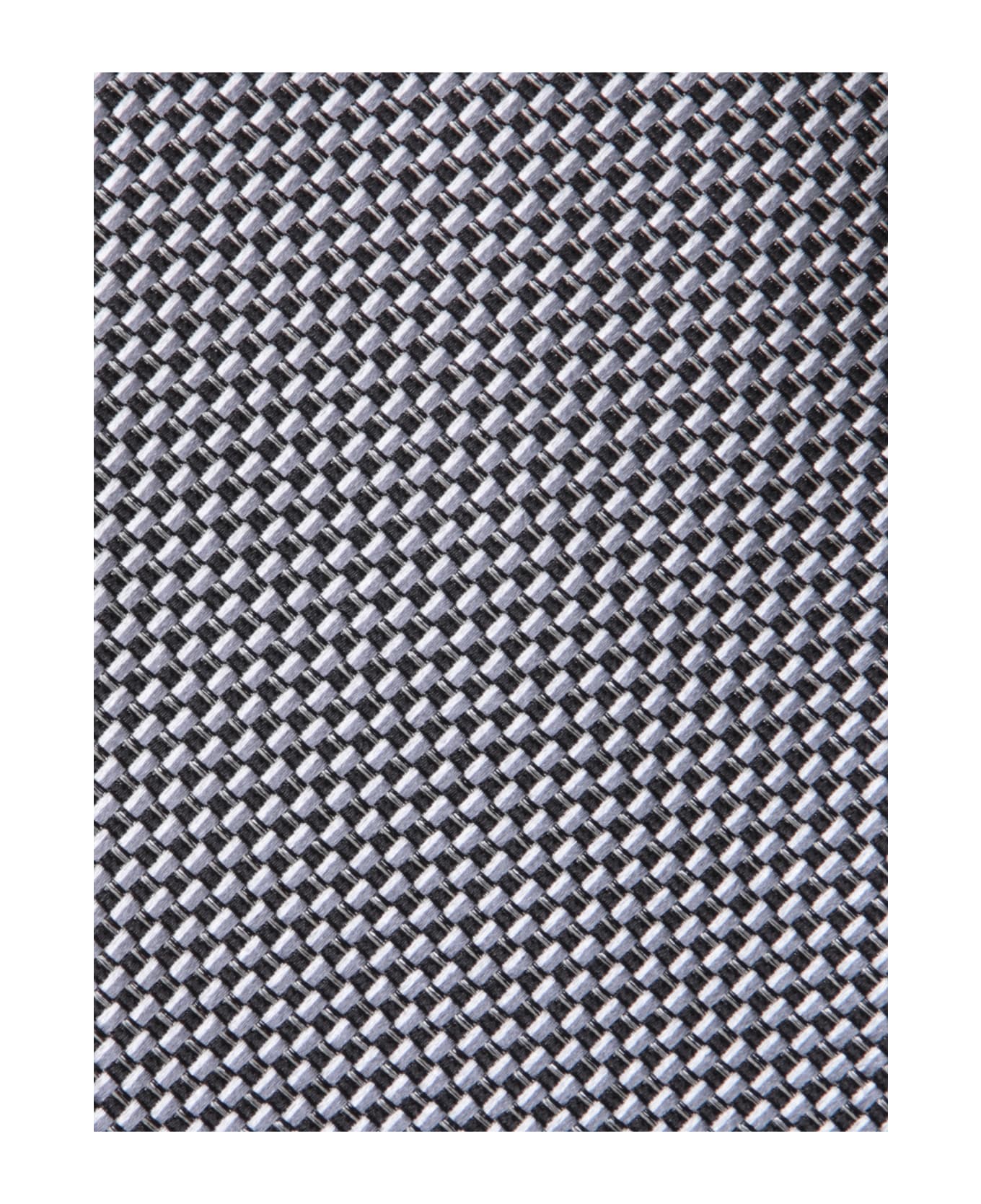 Tom Ford Geometric Silver Tie - Grey