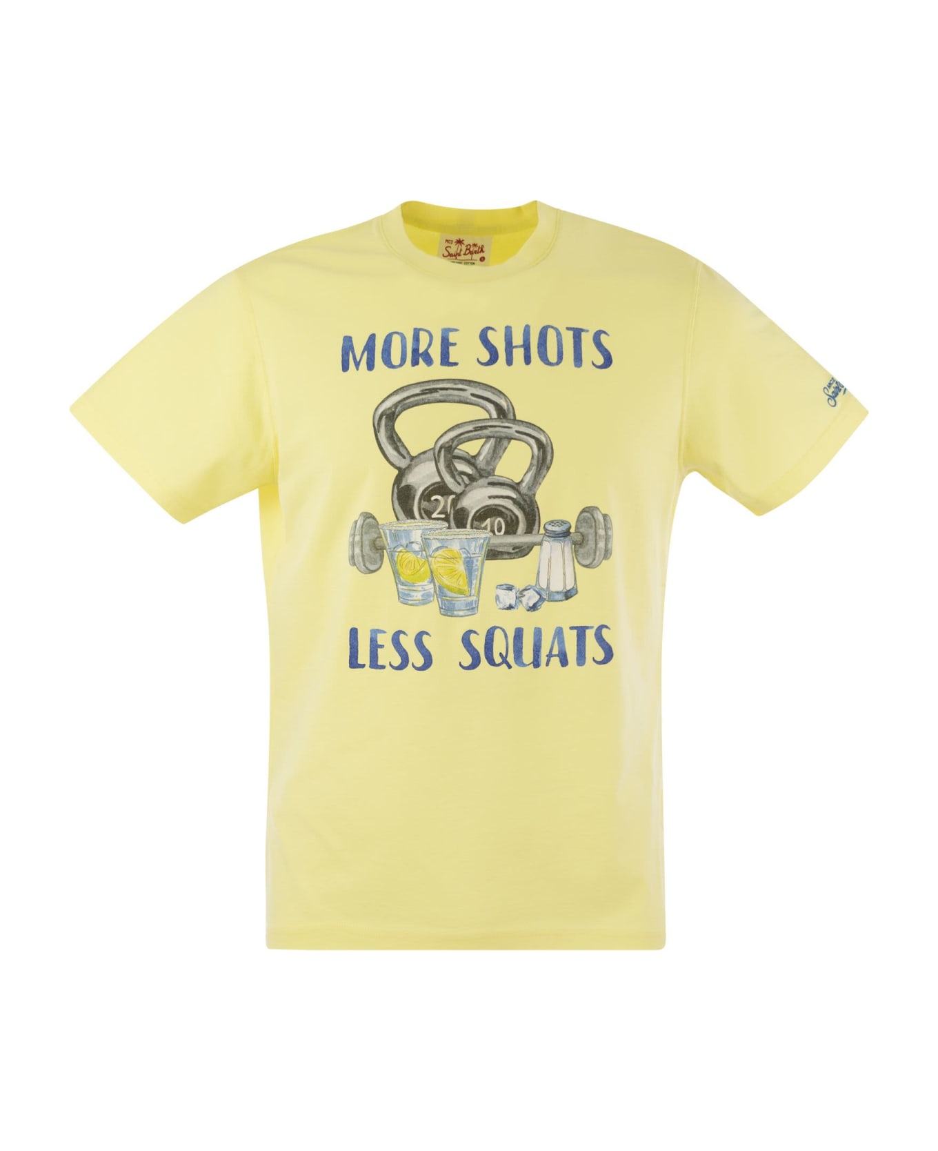 MC2 Saint Barth T-shirt With Print On The Front - Yellow シャツ