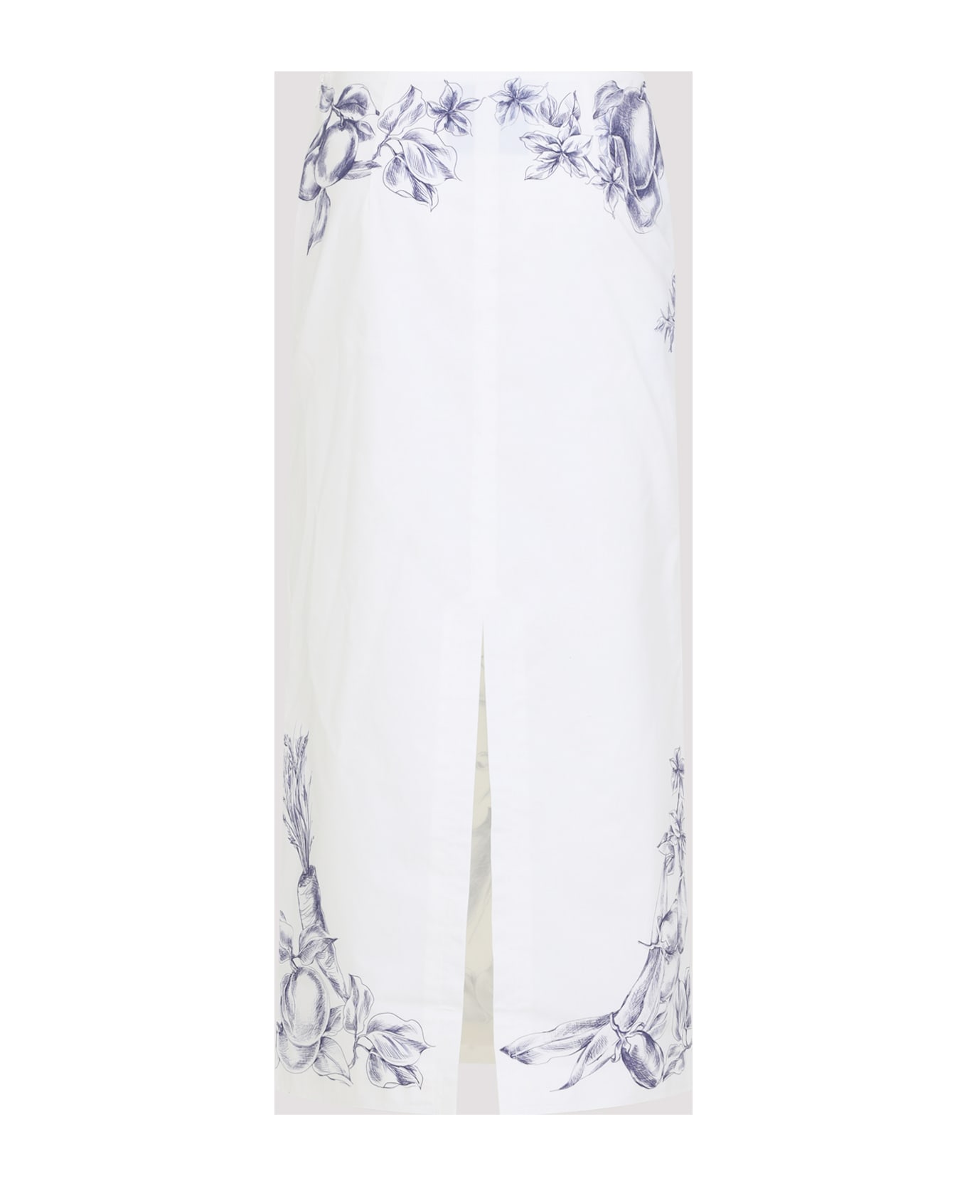 Moschino Printed Pencil Skirt - Fantasia Bianco