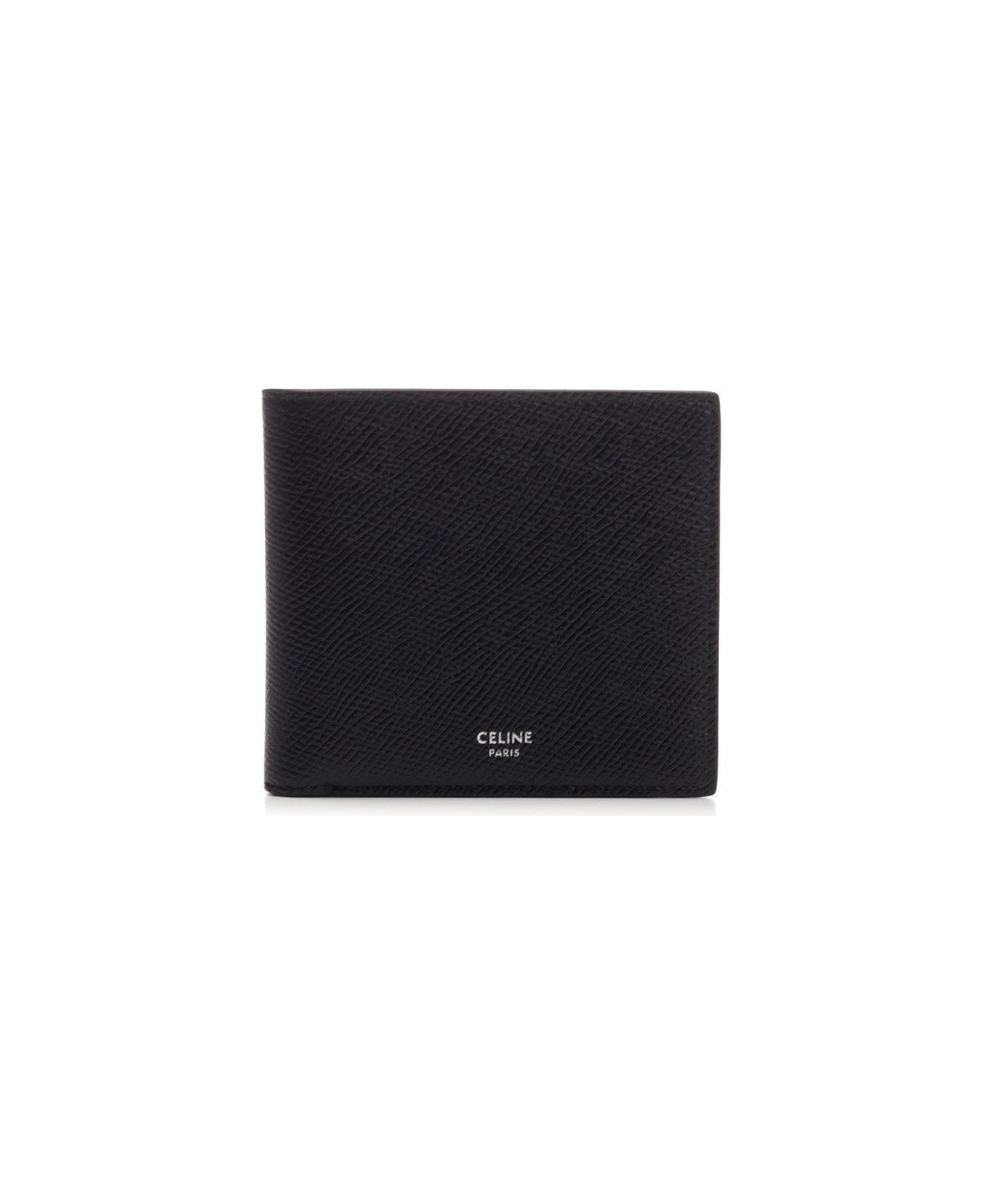 Celine Logo Print Bi-fold Wallet - Si Black 財布