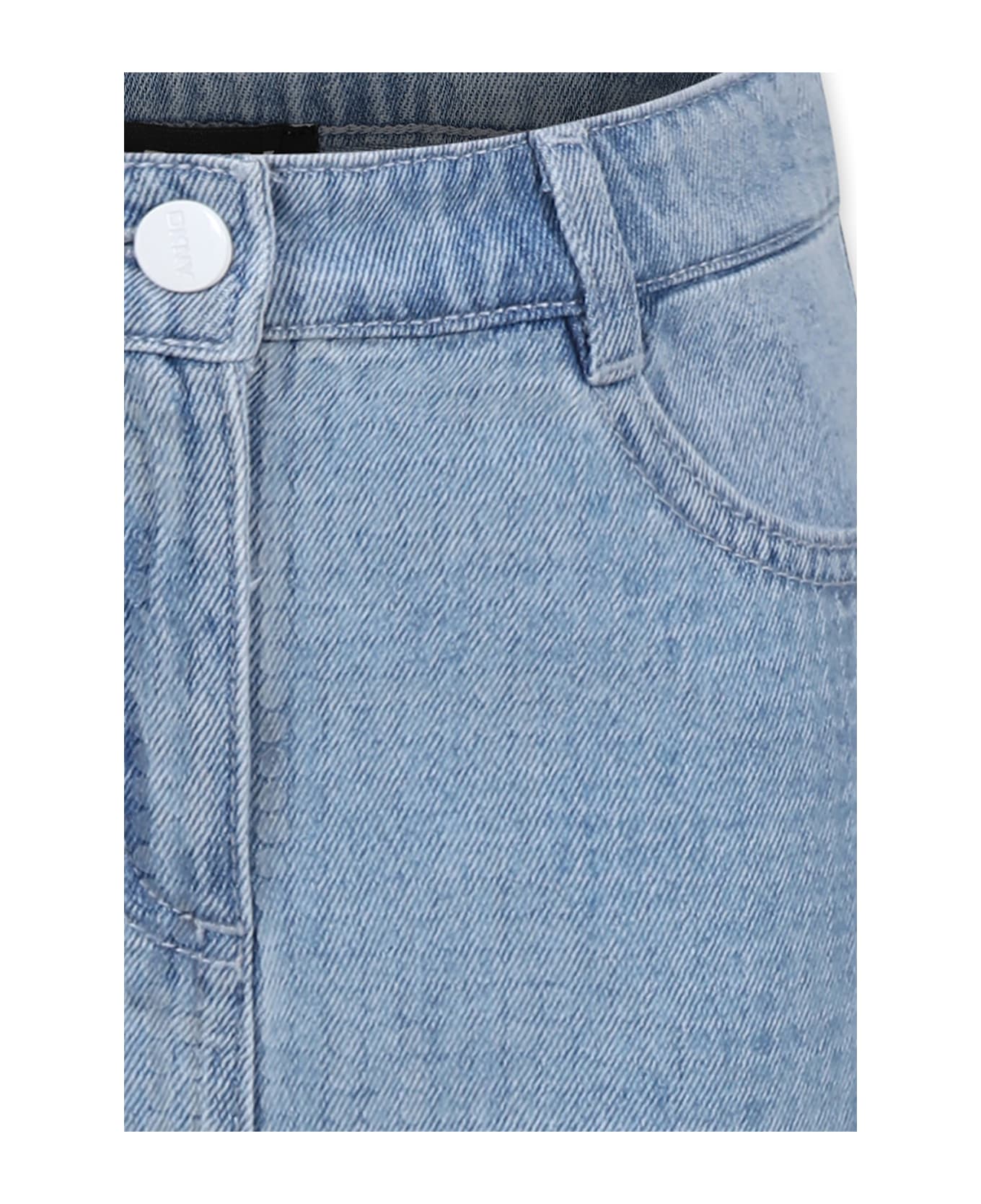 DKNY Denim Skirt For Girl With Sequins - Denim