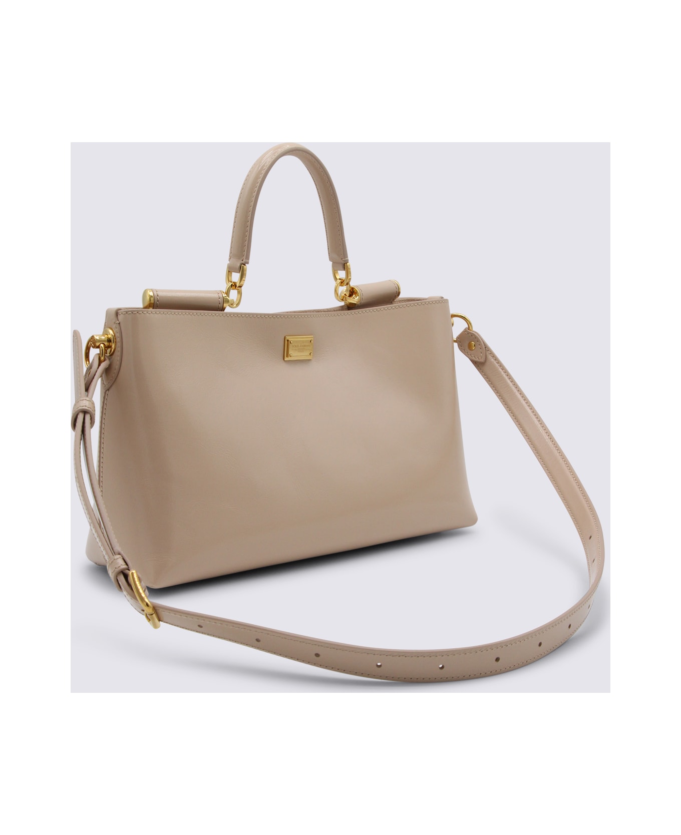 Dolce & Gabbana Nude Leather My Sicily Shoulder Bag - Nude