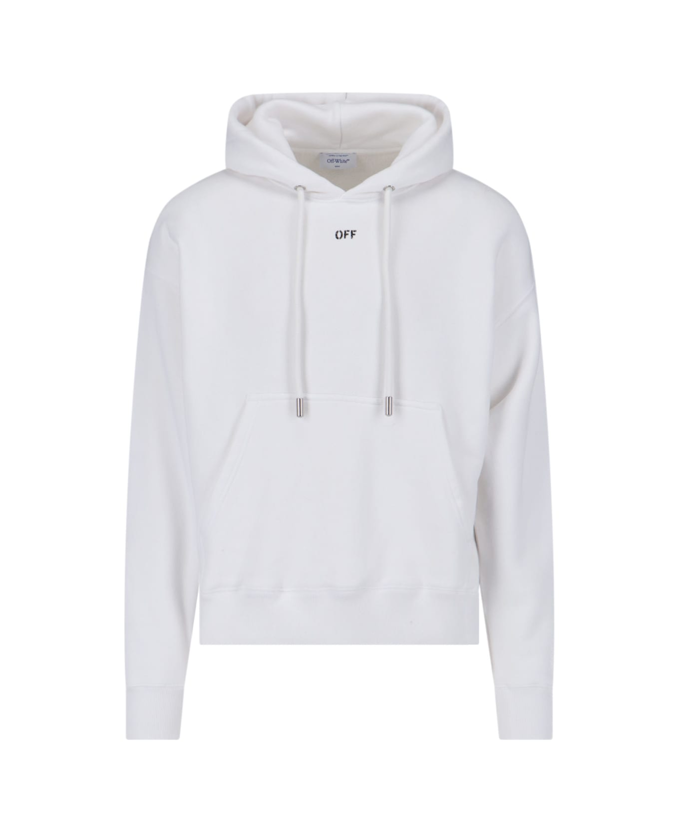 Off-White Cropped Hoodie - White