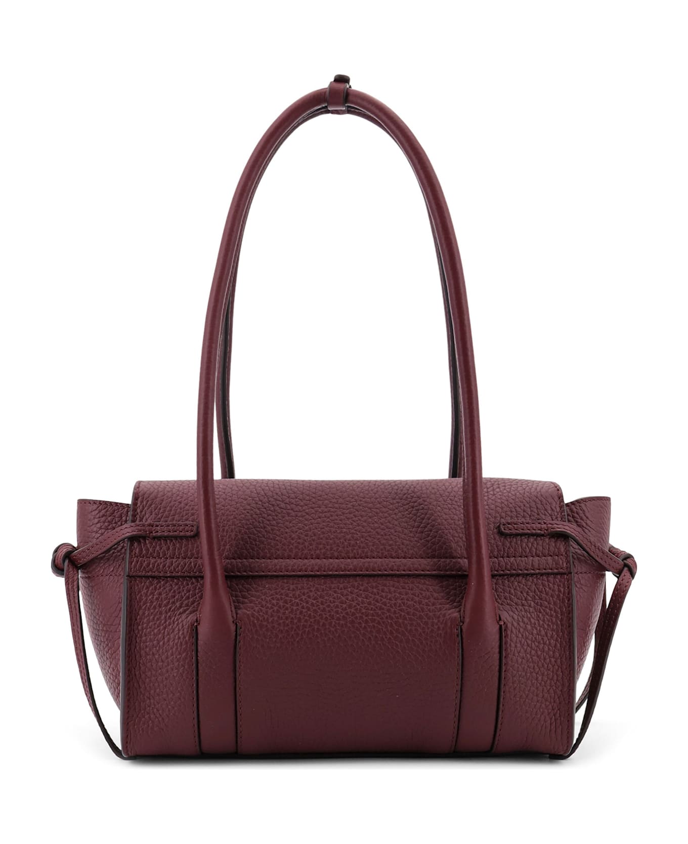 Mulberry Leathershoulder Bag With Logo - Black cherry