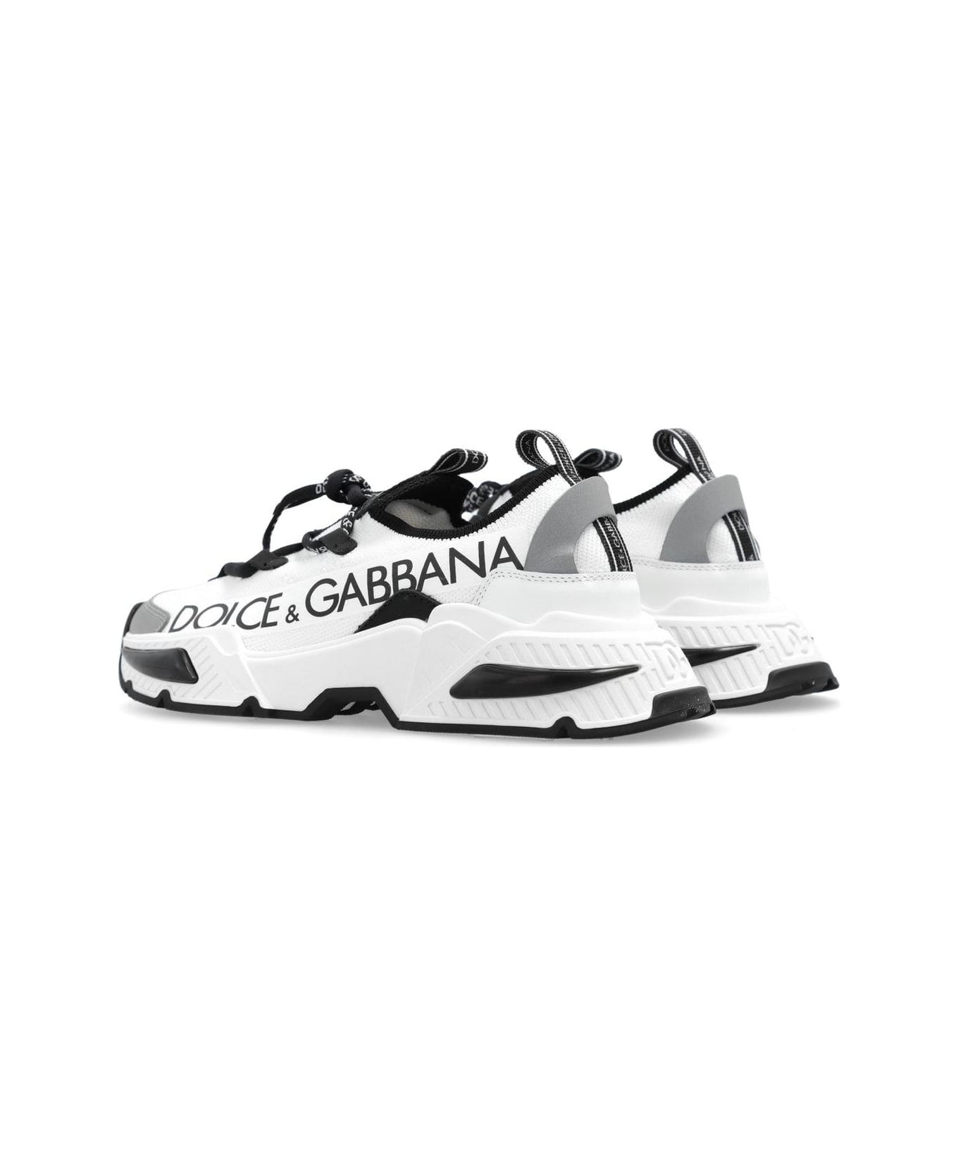 Dolce & Gabbana Airmaster Panelled Lace-up Sneakers - Bianco