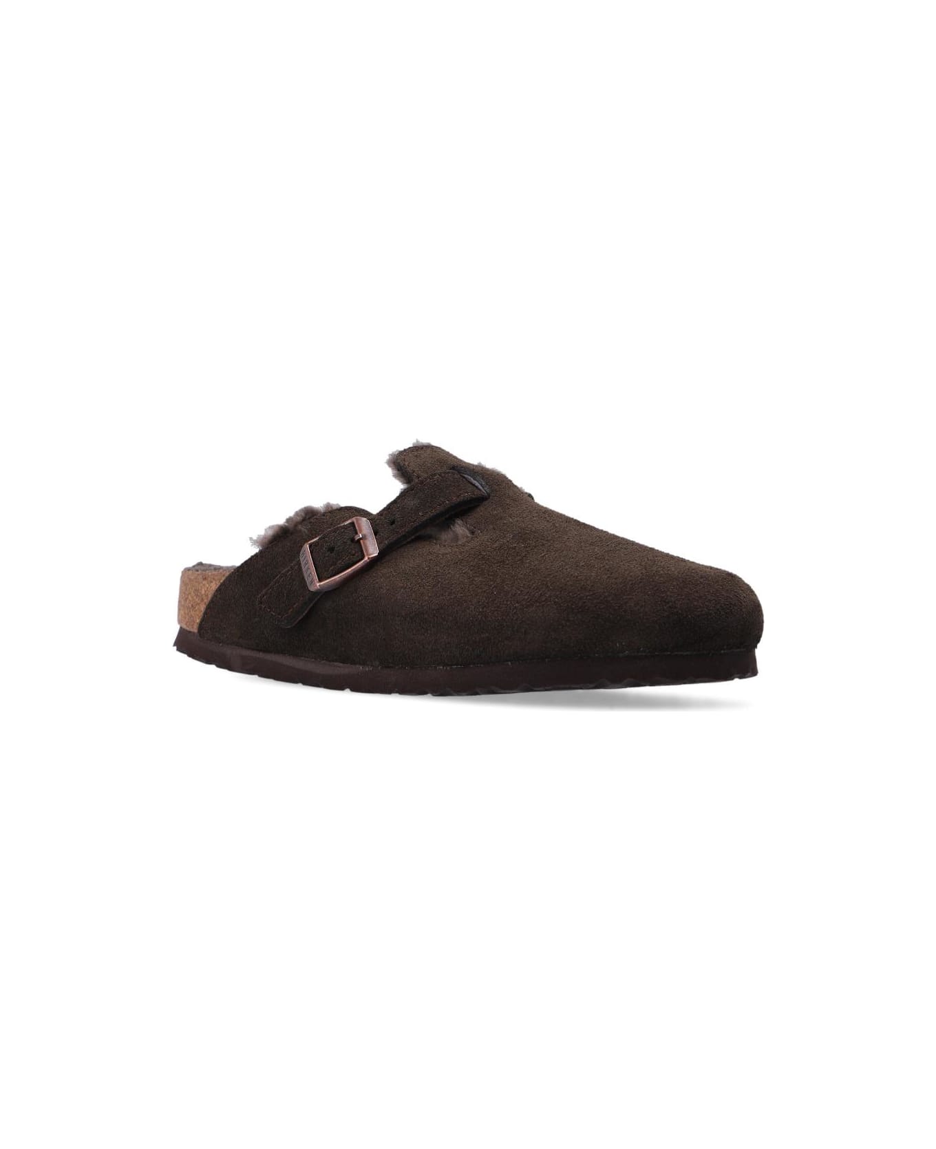Birkenstock 
boston Vl
 Suede Slides - Brown