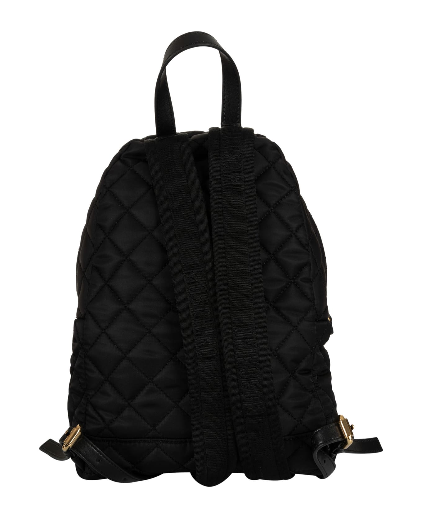 Moschino Diamond Quilted Logo Backpack - C