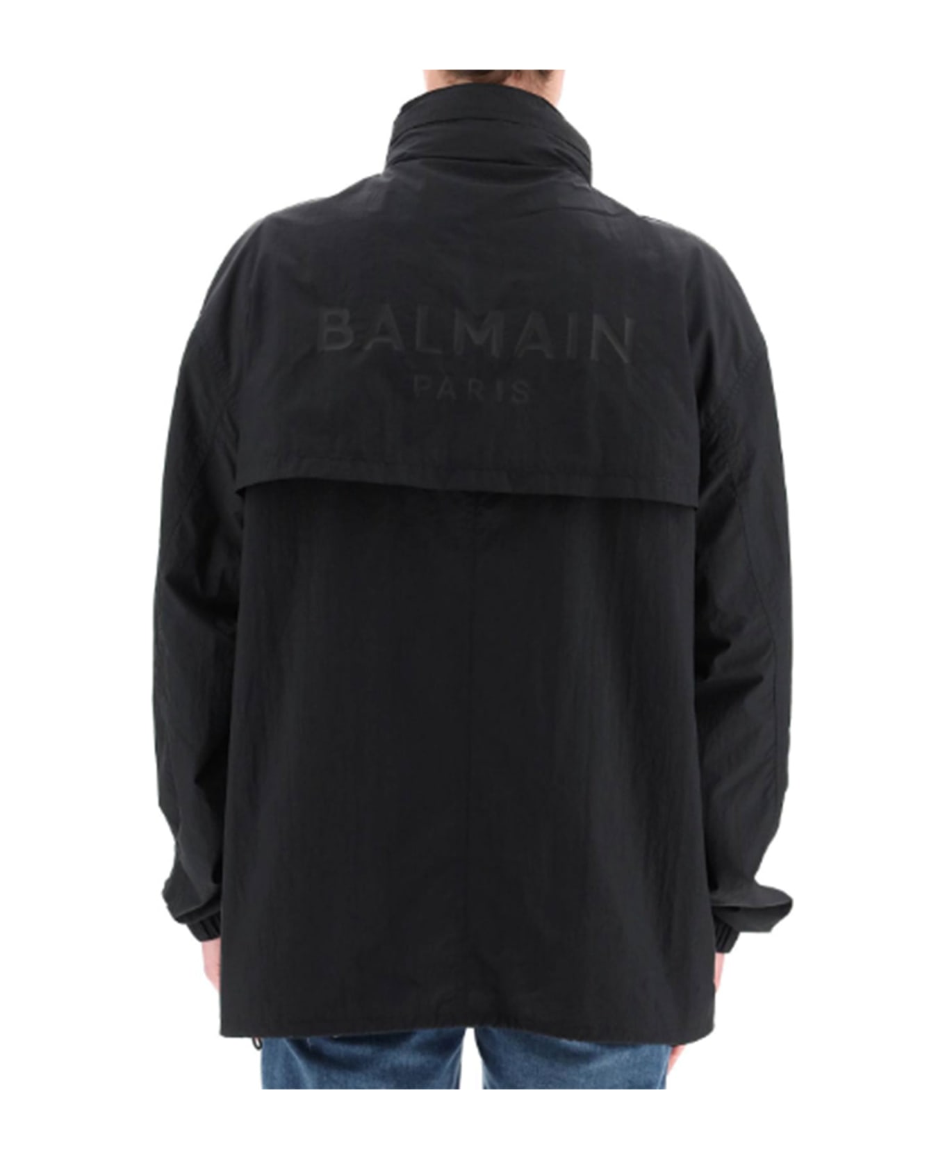 Balmain Nylon Logo Jacket - Black ジャケット