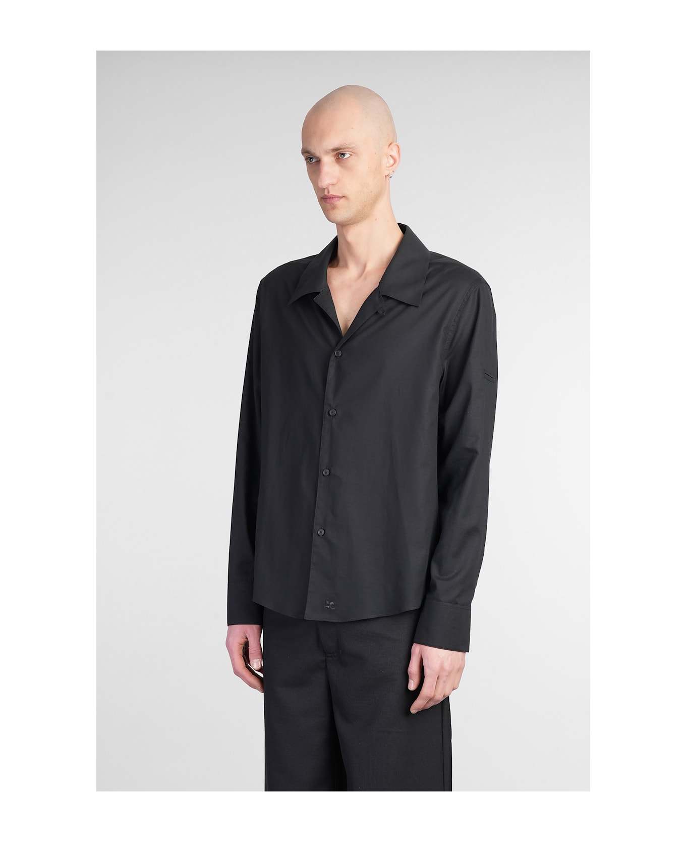 Courrèges Shirt In Black Cotton - black