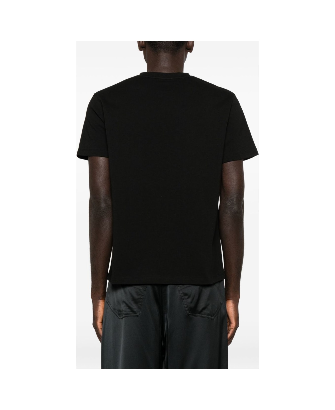Saint Laurent Black Crew Neck Short Sleeves Cotton T-shirt - Black