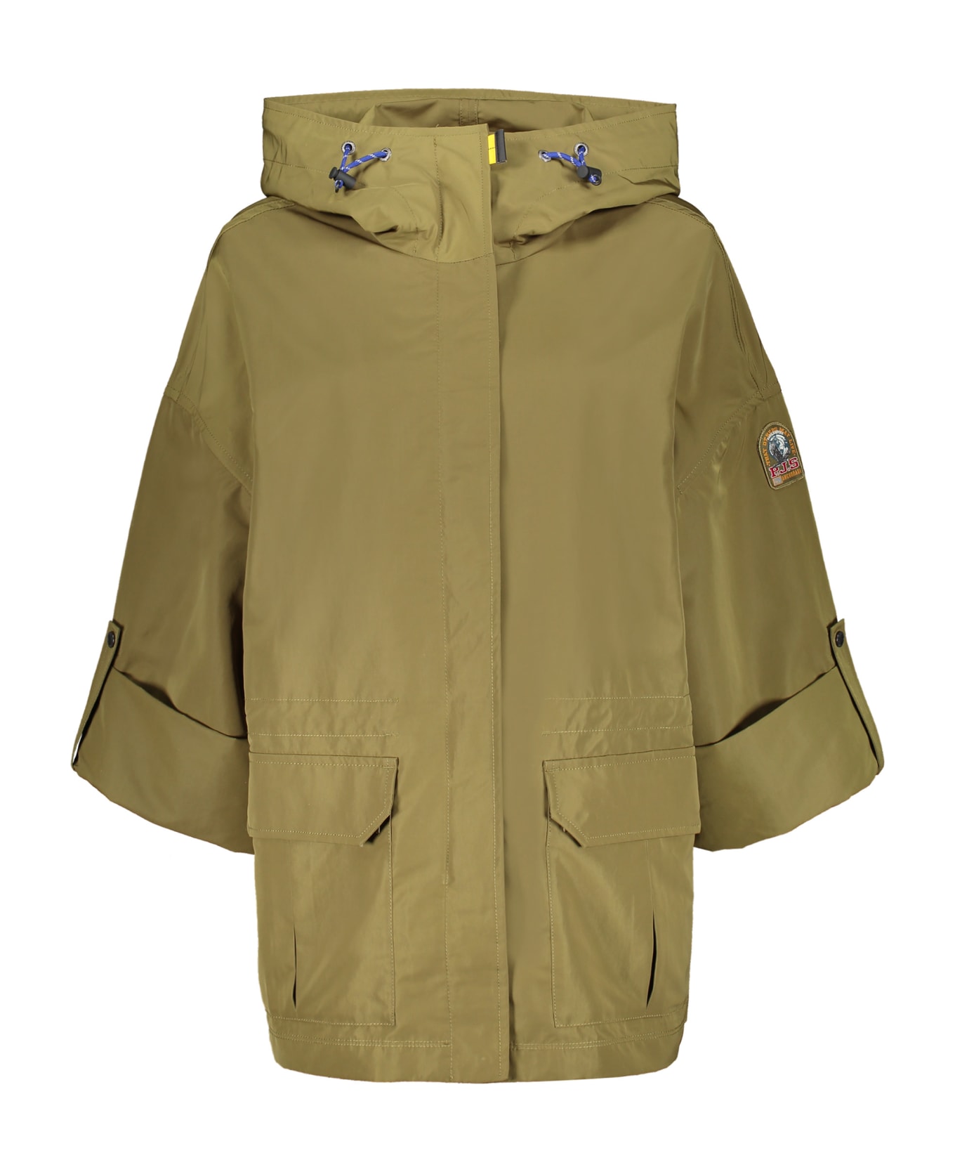 Parajumpers Hailee Hooded Techno Fabric Jacket - green コート