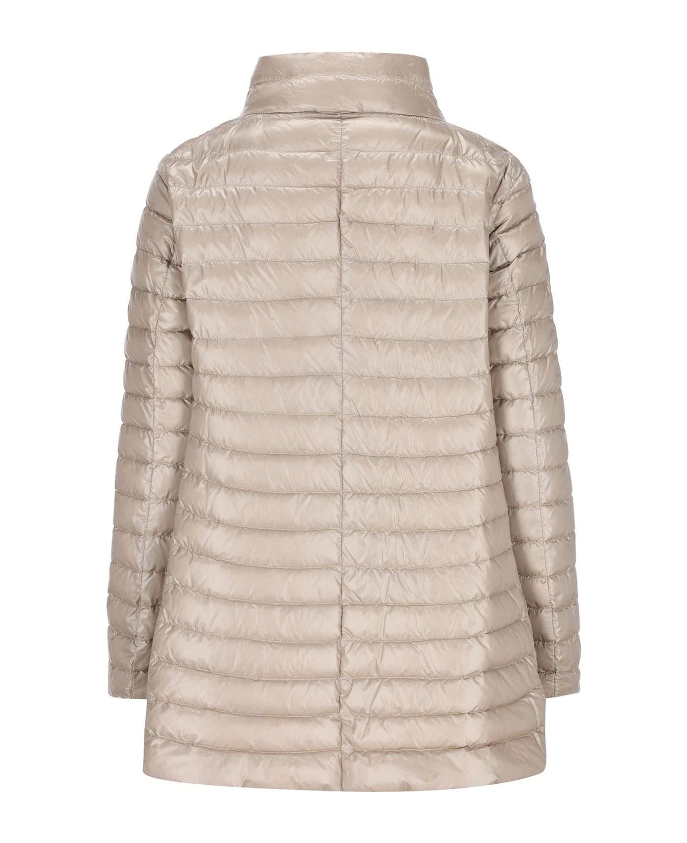 Herno Reversible Button-up Down Jacket - Tortora Chantilly