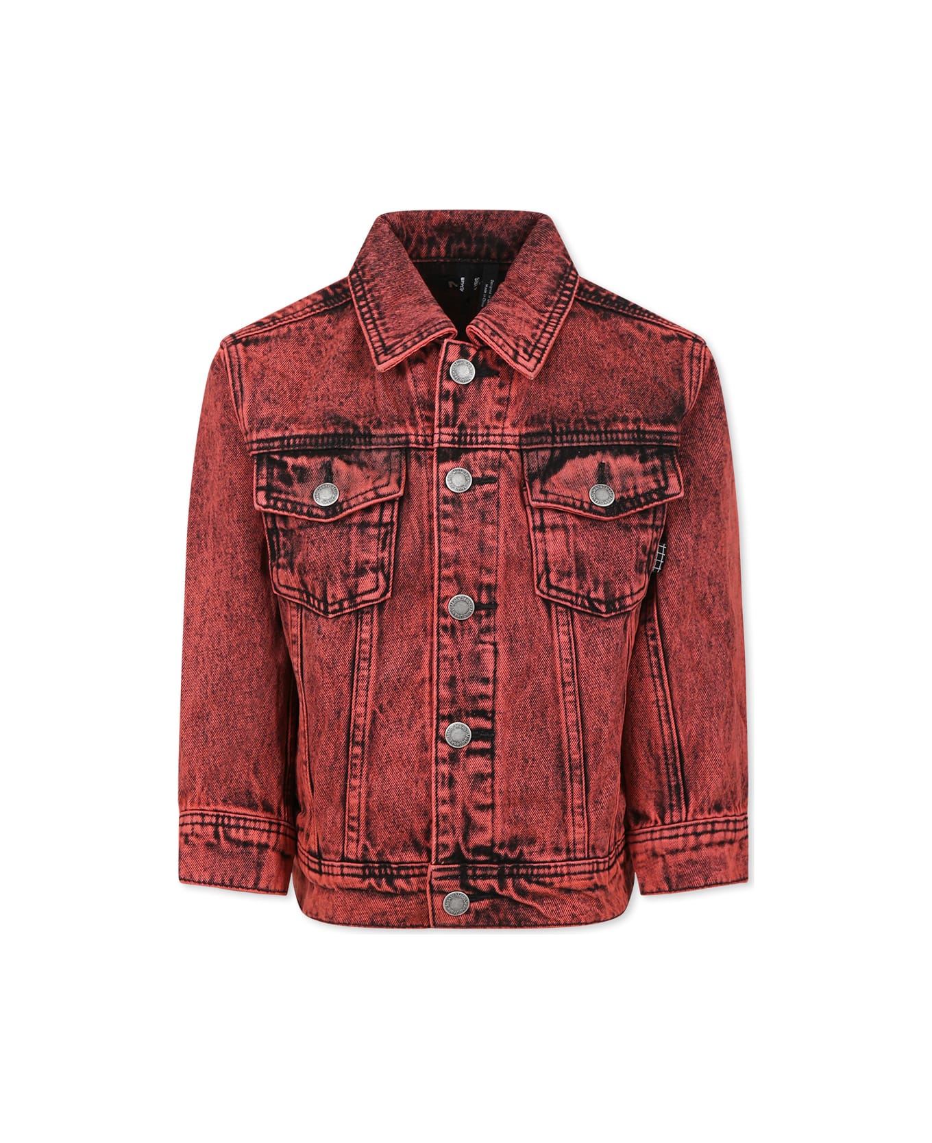 Molo Red Denim Jacket For Kids - Red