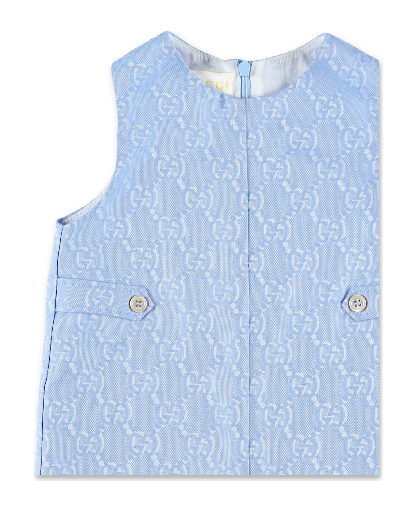 Gucci Kid - Gg Shadow Cotton Overall - LIGHT BLUE