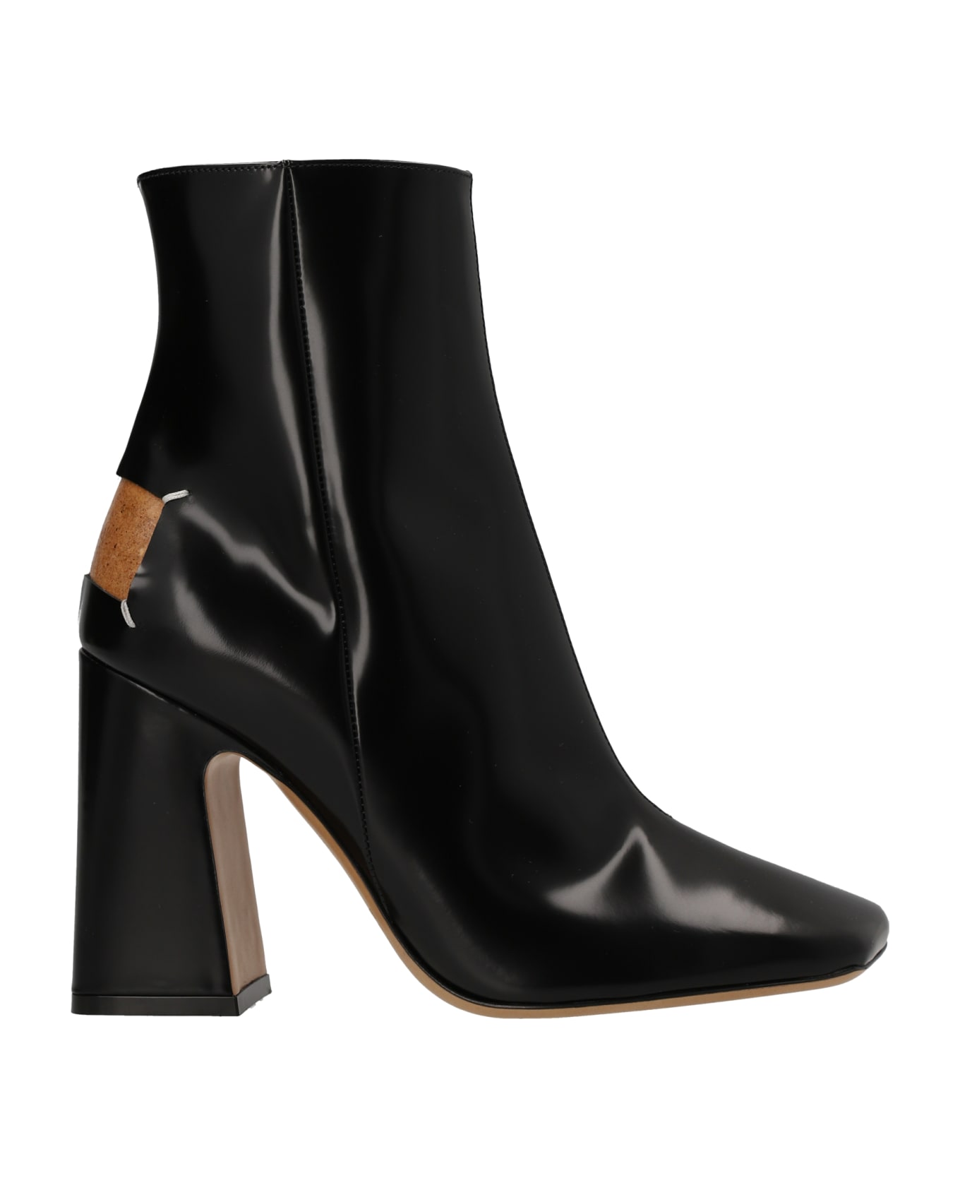 Maison Margiela Heel Detail Ankle Boots - BLACK