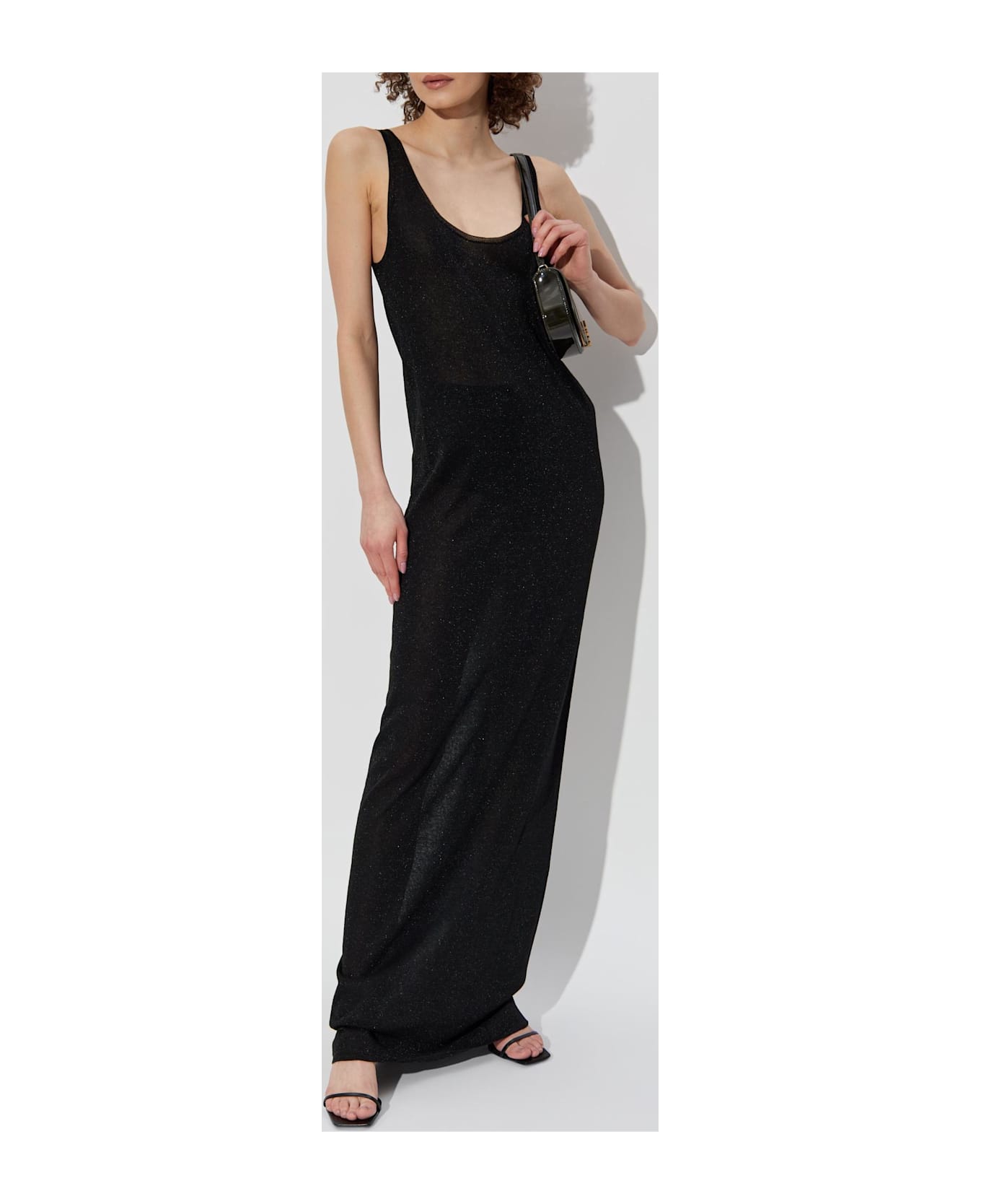 Saint Laurent Dress With Lurex Thread - BLACK
