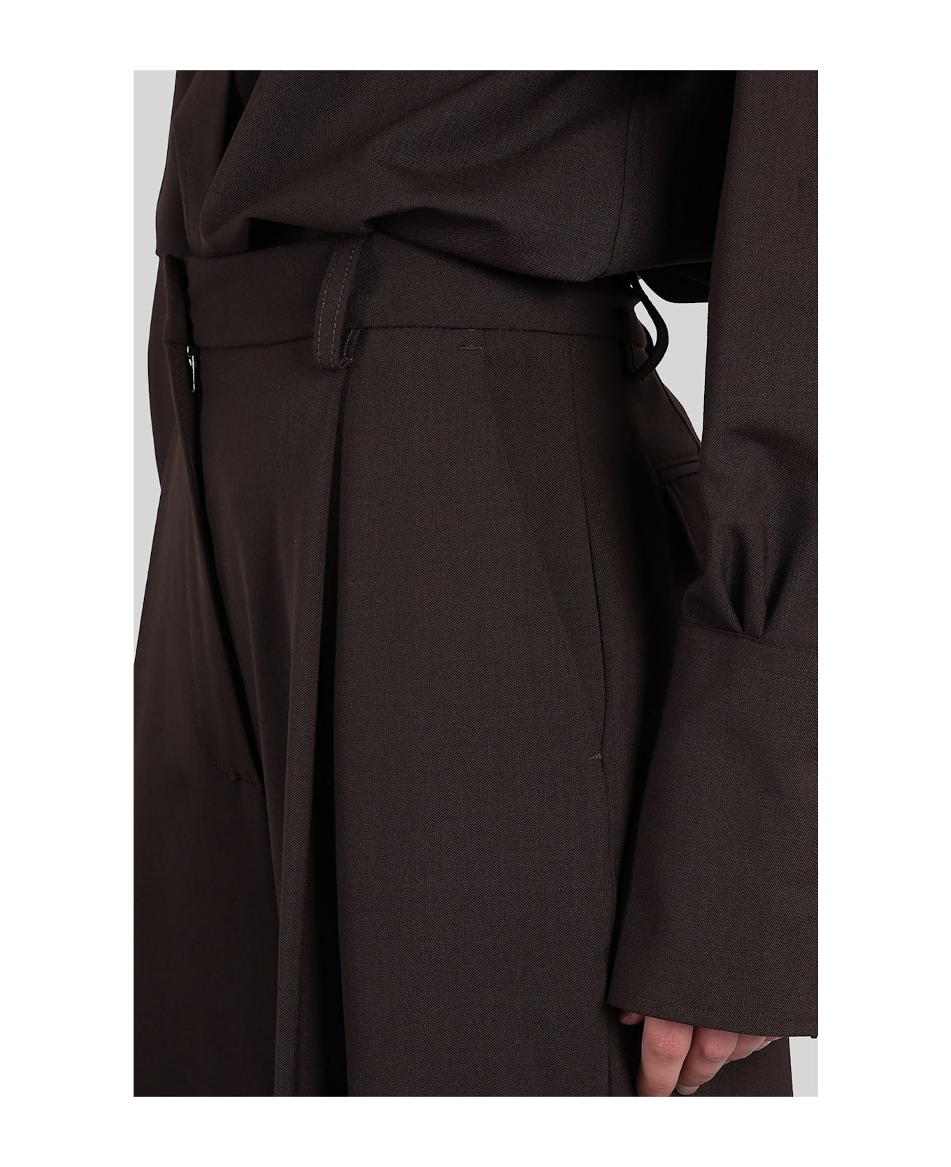 TheLatest C Axel 3104 Pants In Brown Polyester - brown