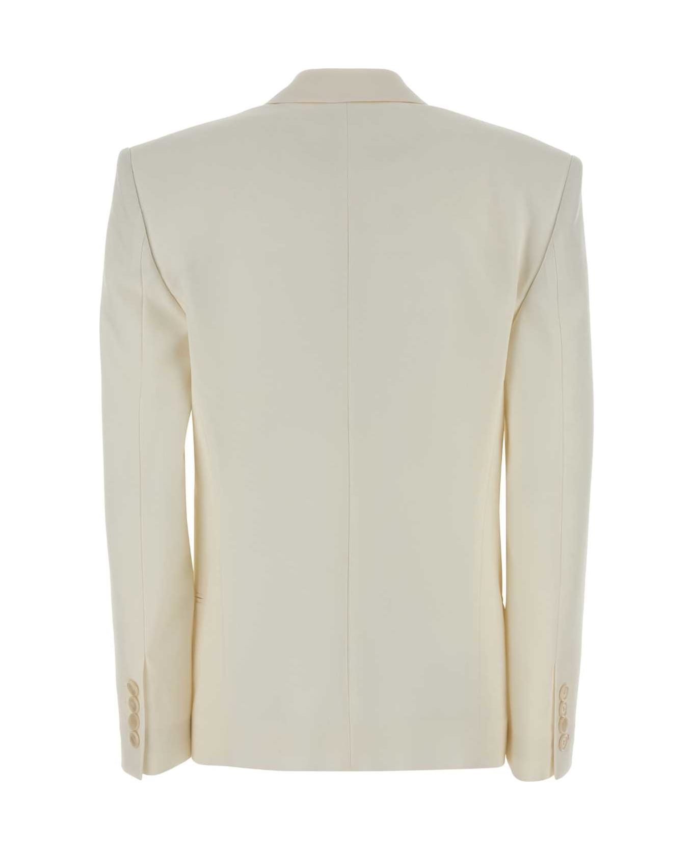 Stella McCartney White Wool Blazer - CREAM