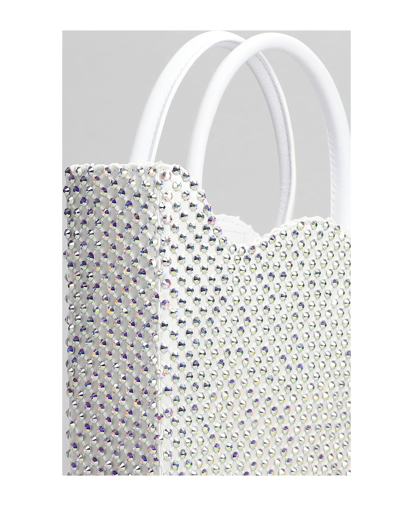 Le Silla Gilda Shoulder Bag In White Satin - white